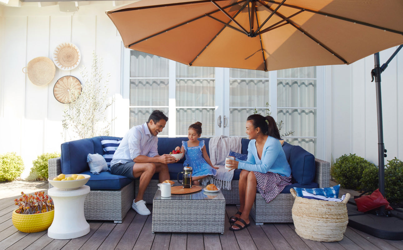 bcp patio umbrellas Best Choice Products 7.5ft Heavy-Duty Round Outdoor Market Table Umbrella w/Steel Pole, Push Button Tilt, Easy Crank Lift Add a touch of resort Best Choice Products Woodgrain Pattern