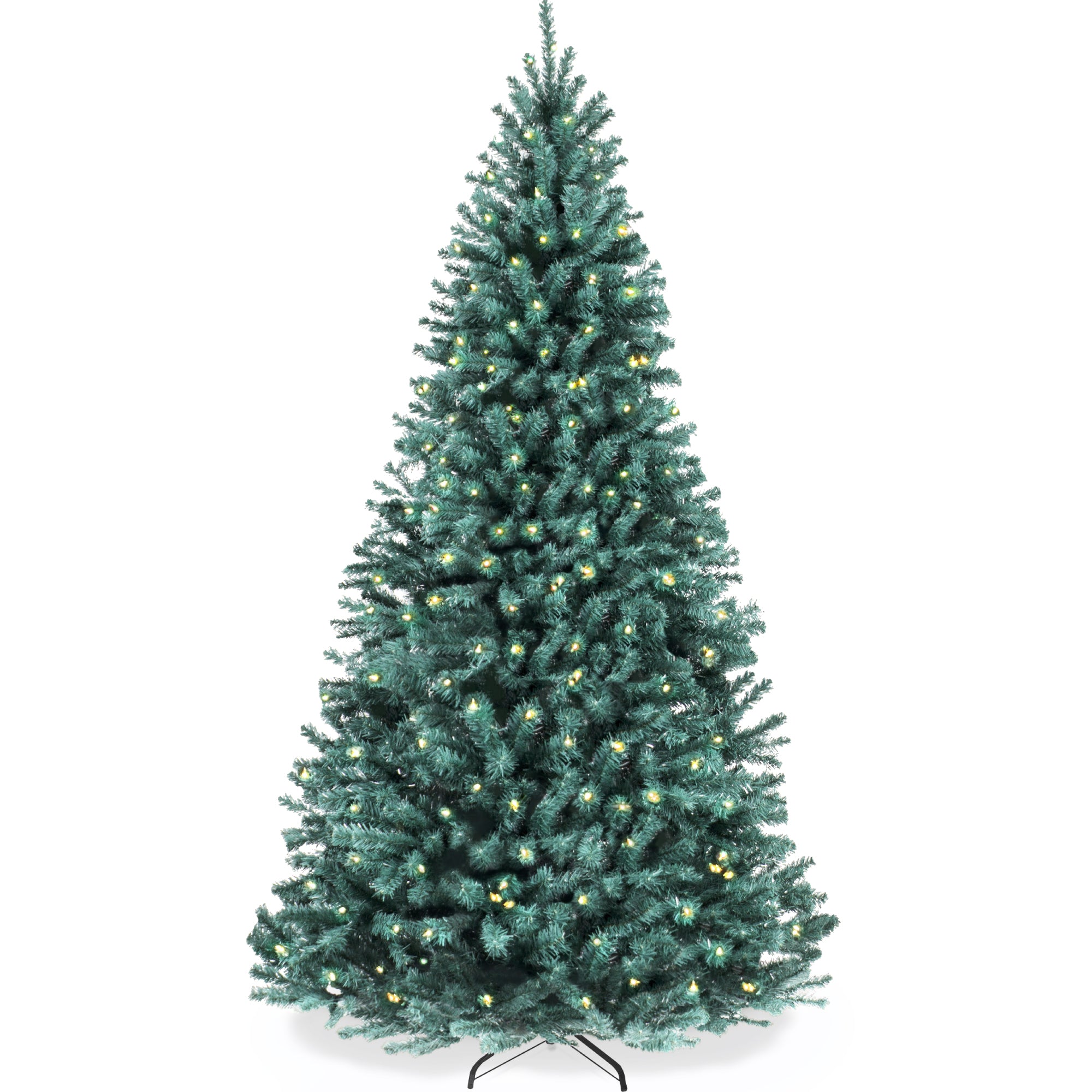 ブルーツリー Pre-Lit Artificial Blue Spruce Christmas Tree, w/Easy Assembly