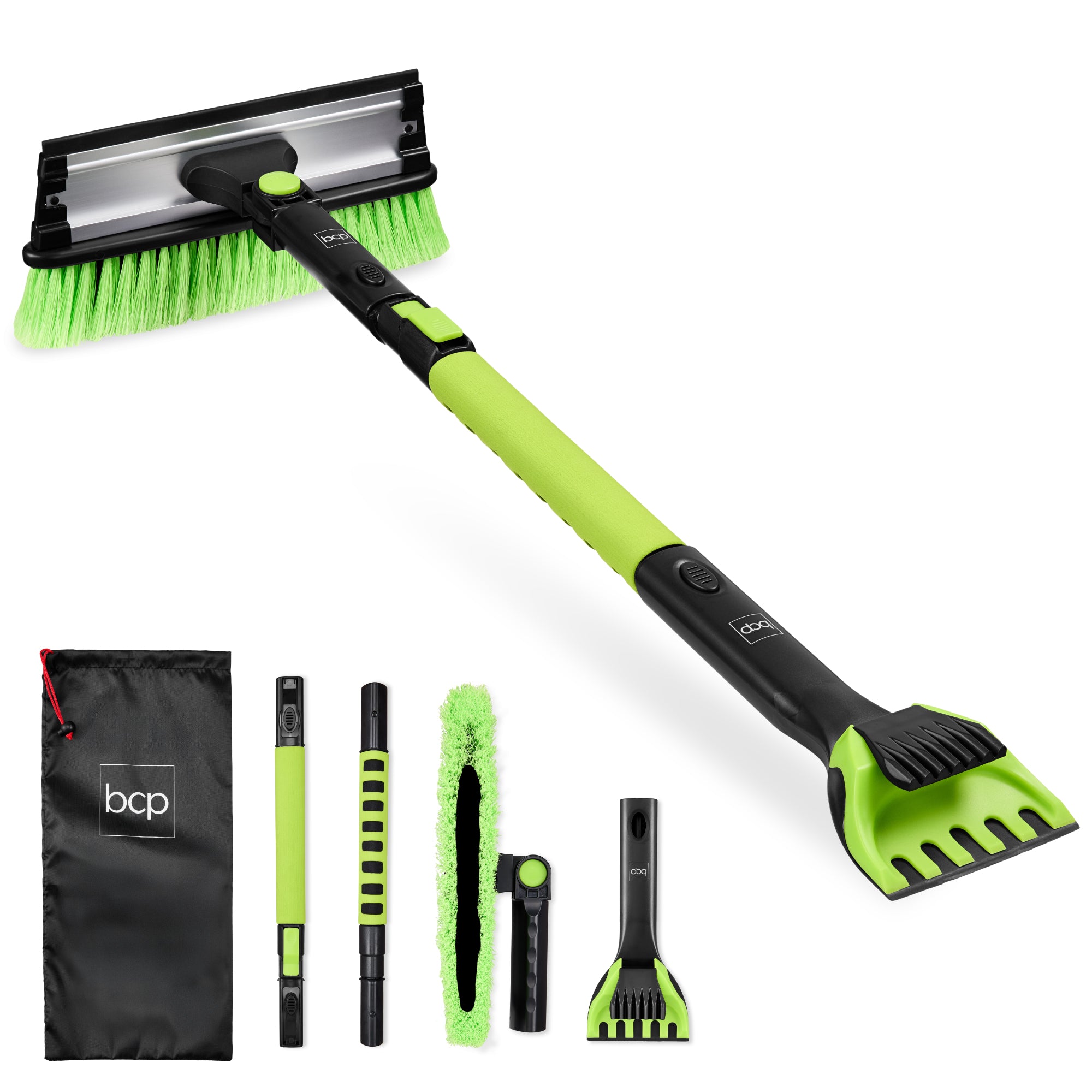 VEVOR Snow Shovel And Snow Brush, 42 In Extendable Snows Broom & Ice