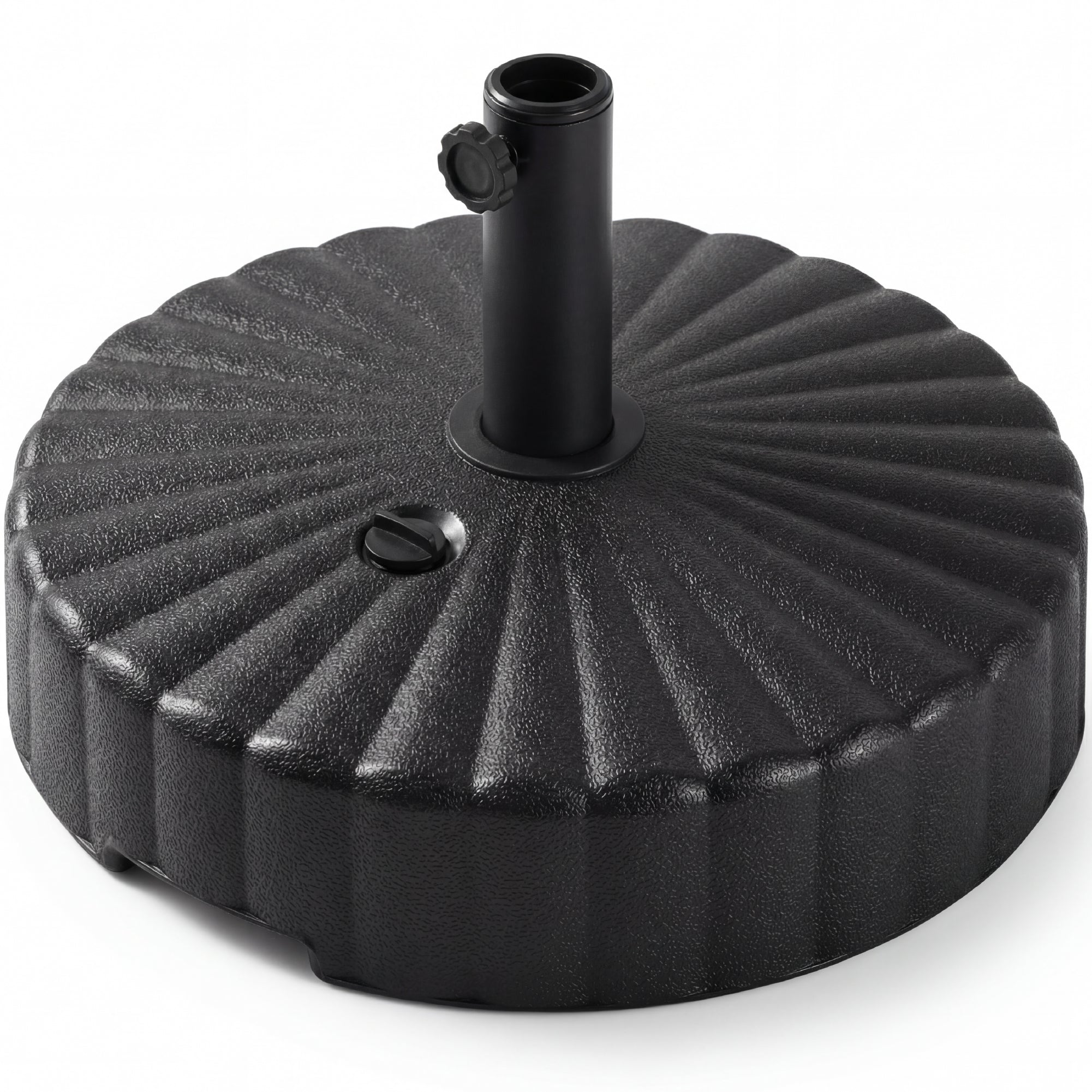 Plastic Patio Umbrella Base Pole Holder Accessory w/ 2 Adjustable Knob