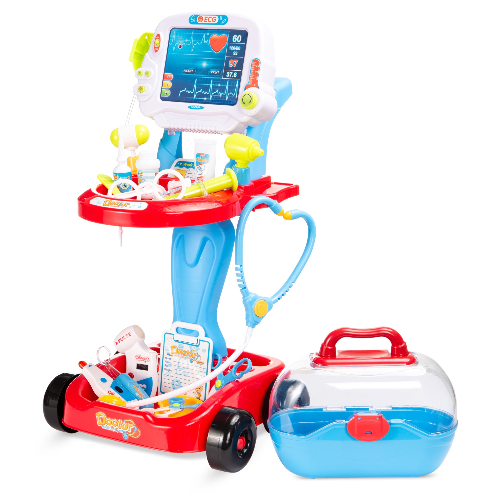 Play Doctor Kit for Kids, Boys Girls with 17 Accessories, Mobile