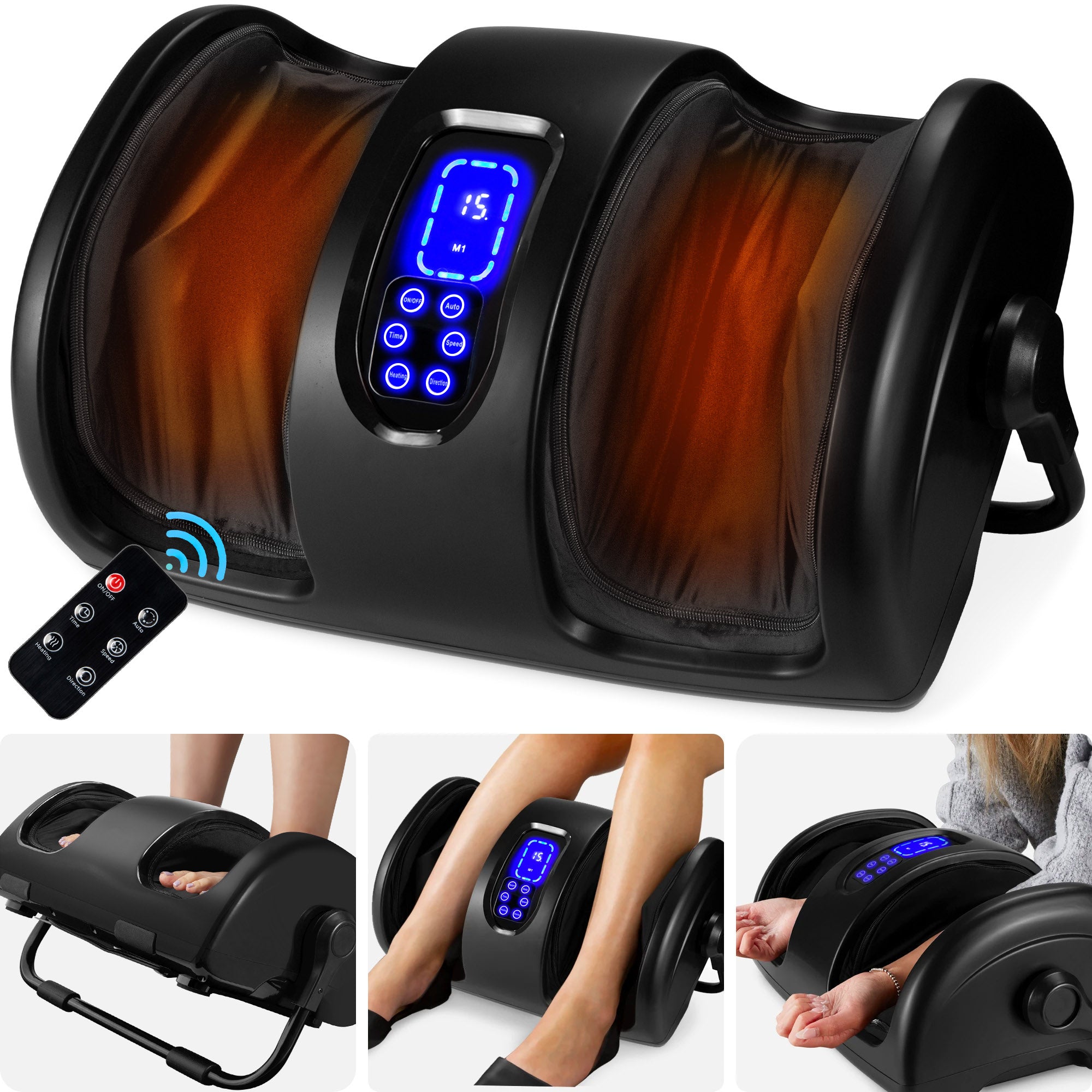Reflexology Shiatsu Foot Massager w/ High-Intensity Rollers, Remote Co –  Best Choice Products