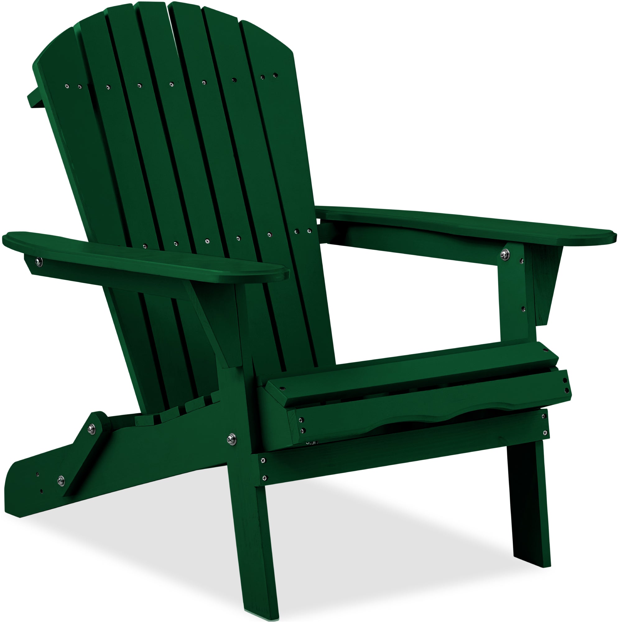 Folding Wooden Adirondack Chair, Accent Furniture w/ Natural