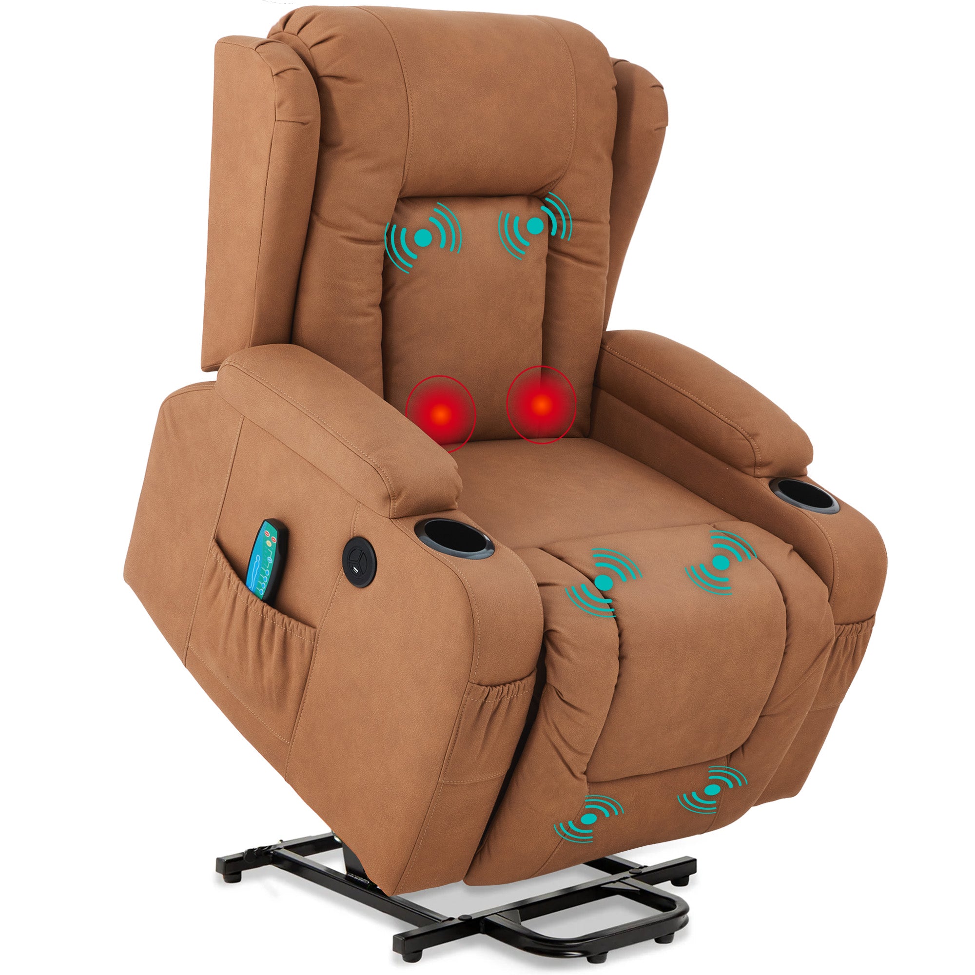 Electric Power Lift Recliner Massage Chair w/ Heat, USB Port, Cupholde –  Best Choice Products