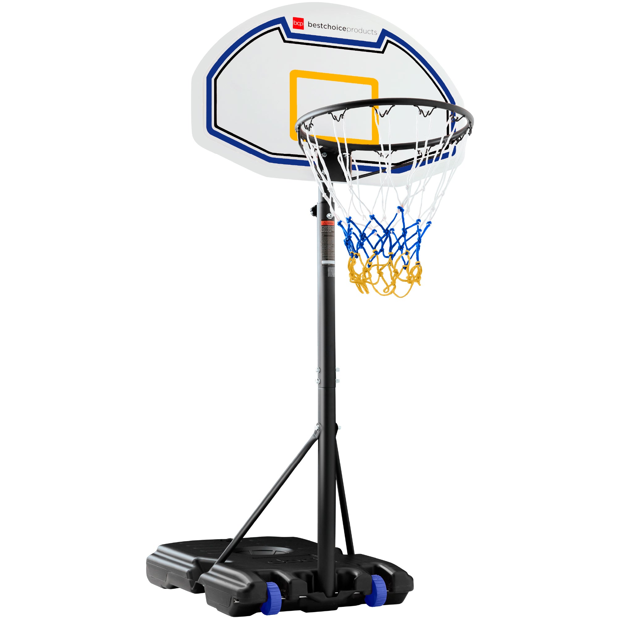 Kids Height-Adjustable Basketball Hoop, Portable Backboard System