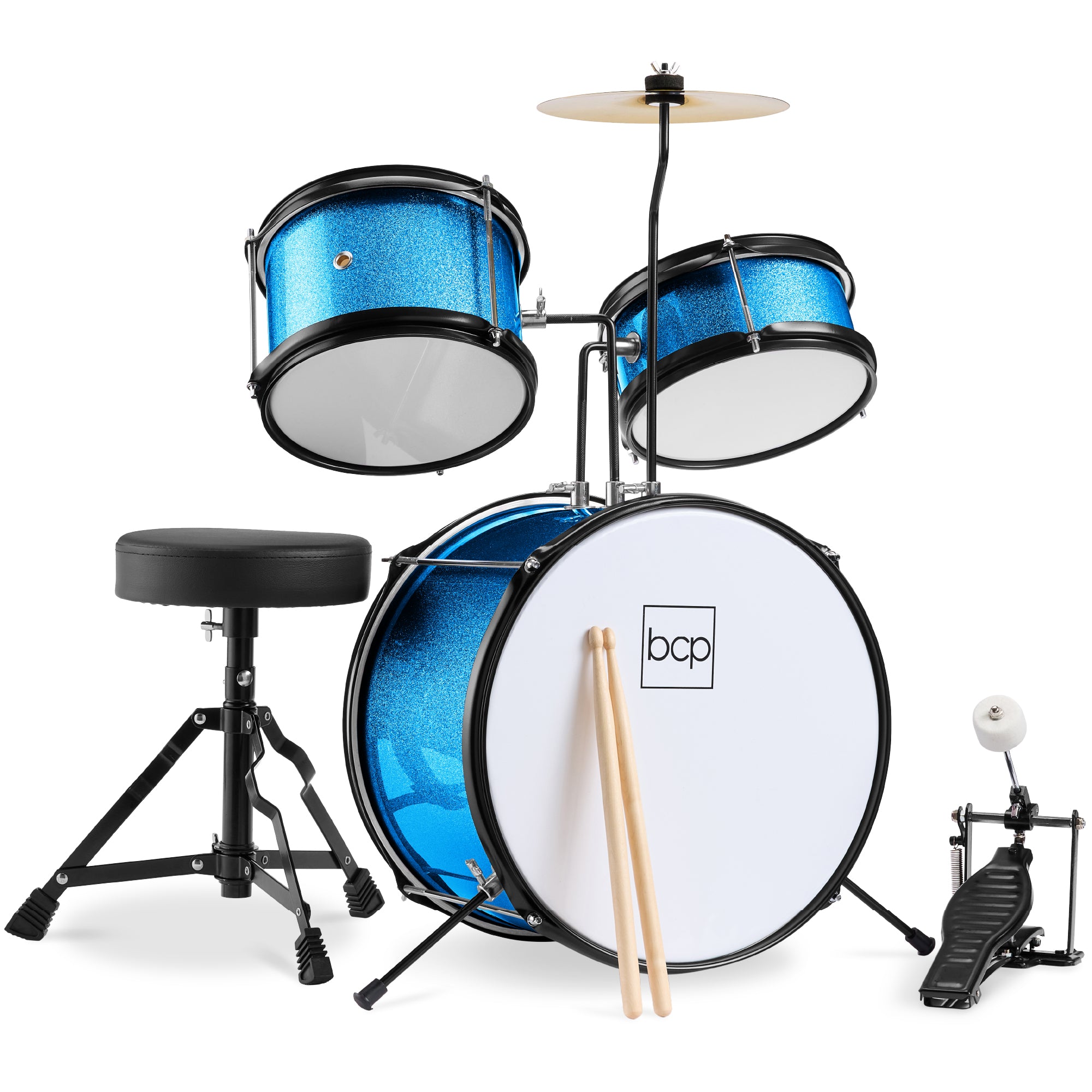 3-Piece Kids Beginner 🥁 Drum Musical Instrument Set w/ Sticks