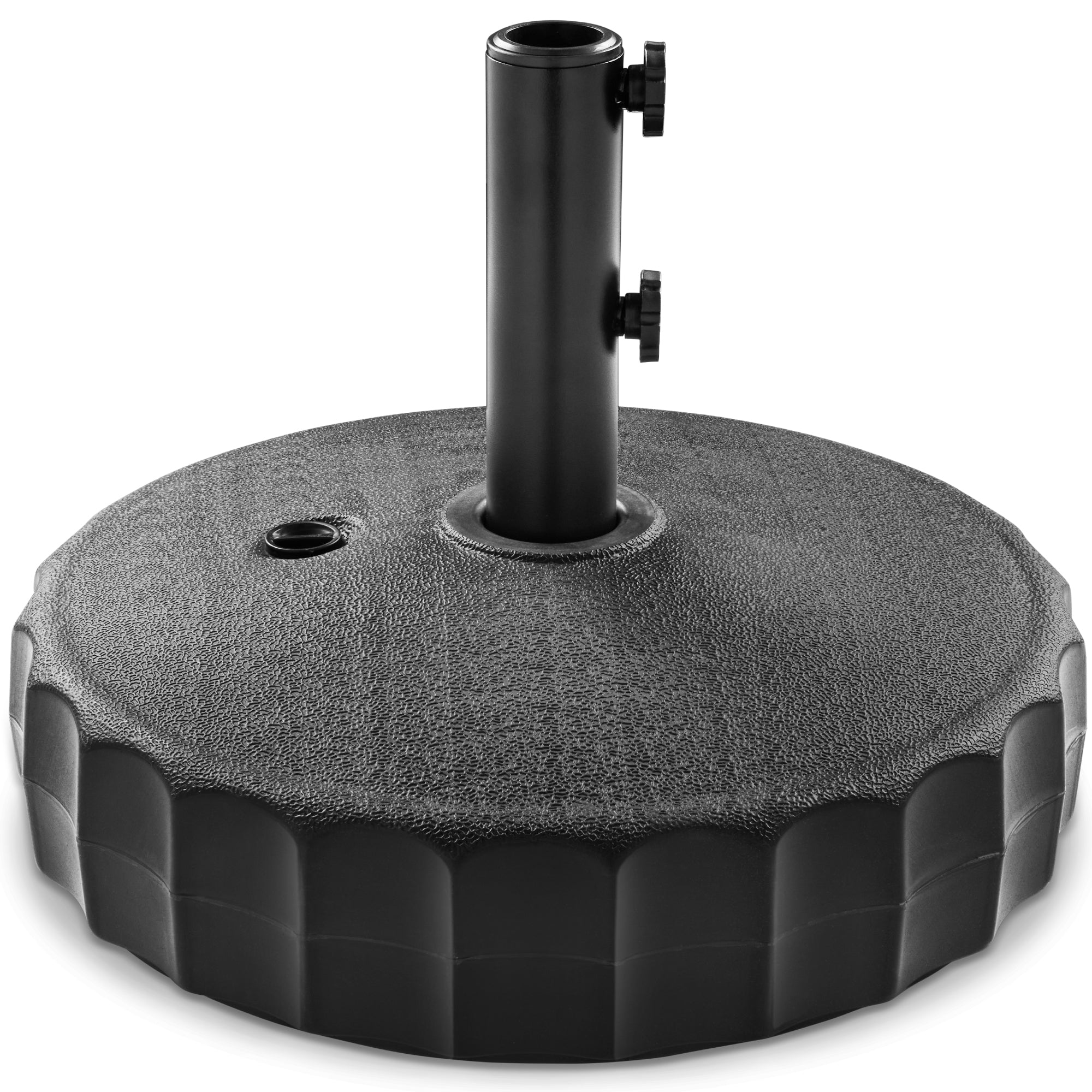 best patio umbrella stands bases Plastic Patio Umbrella Base Pole Holder Accessory w/ Adjustable Knob