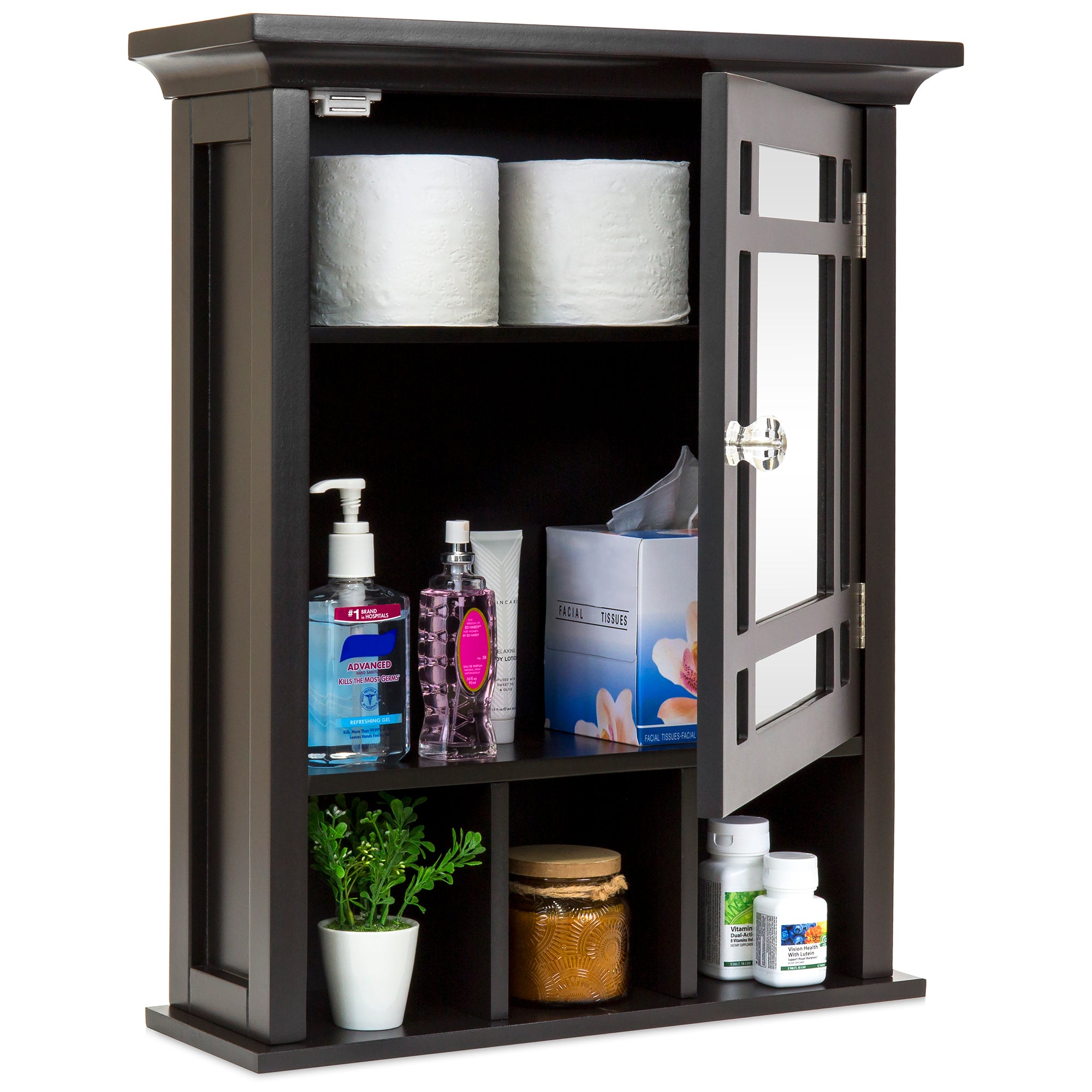 Bathroom Wall Mounted Hanging Cabinet Shelf Storage Decor – Best Choice  Products