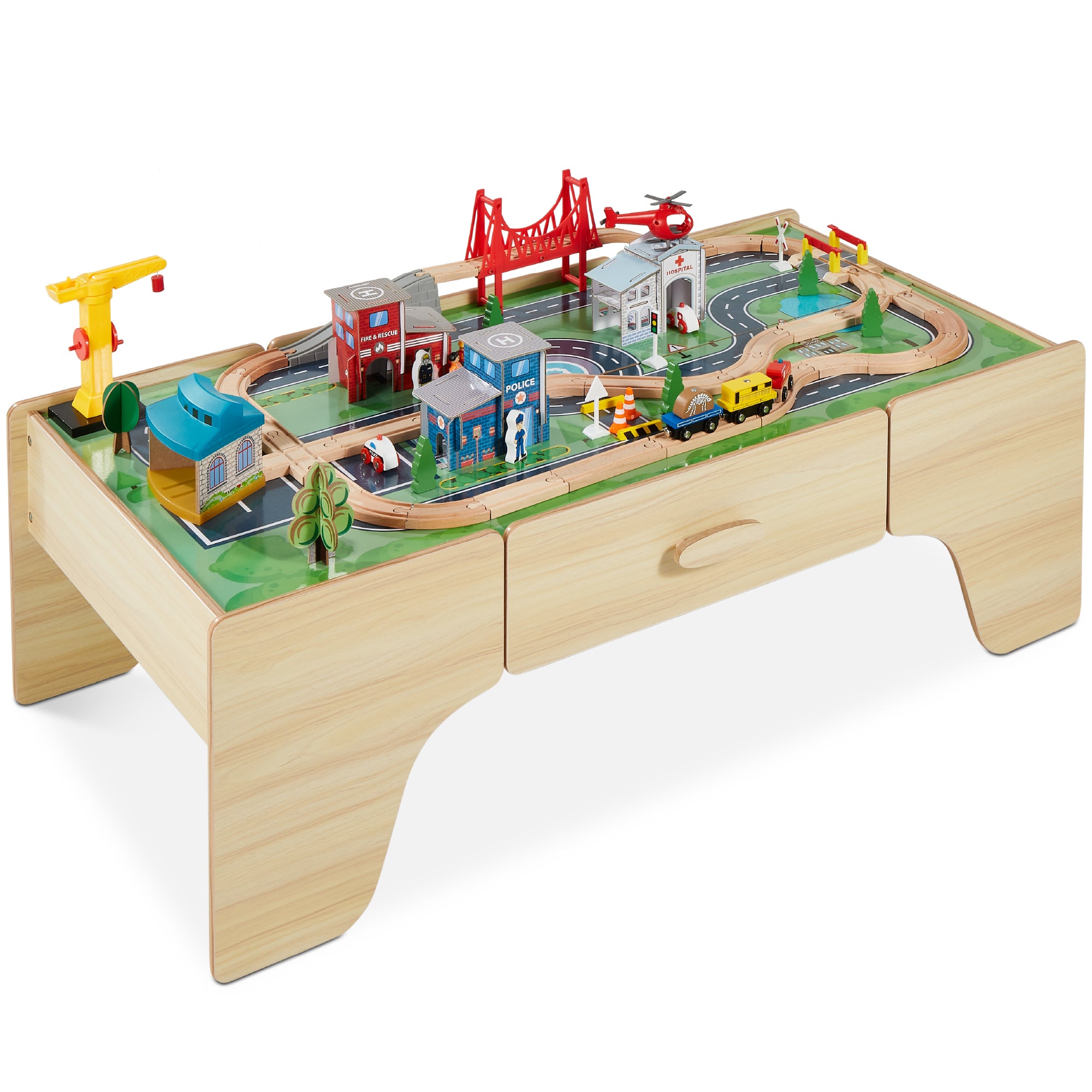 35-Piece Train Table, Large Multipurpose Playset w/ Reversible Table T –  Best Choice Products