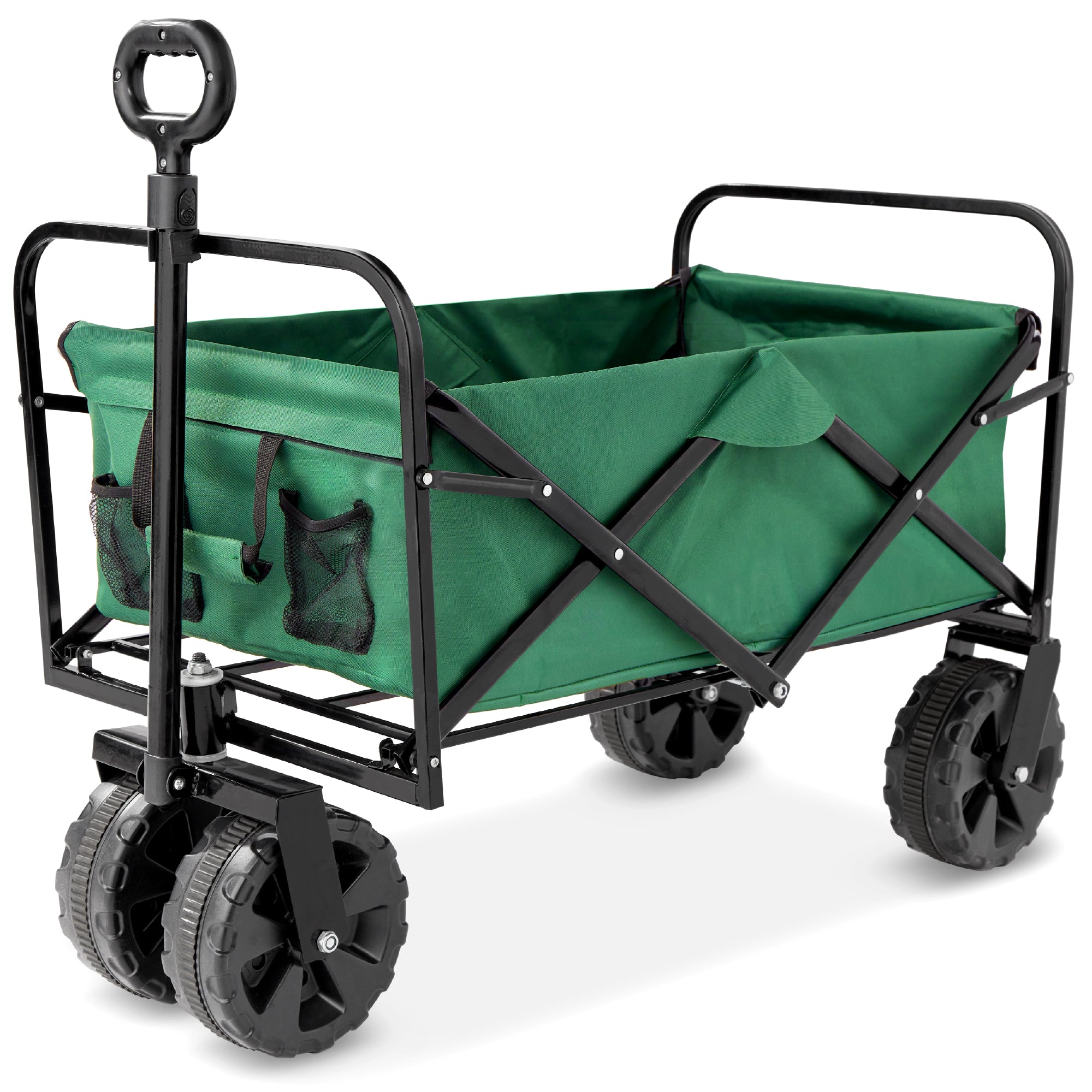 Indoor Outdoor Utility Cart w/ 360-Degree Wheels, Adjustable