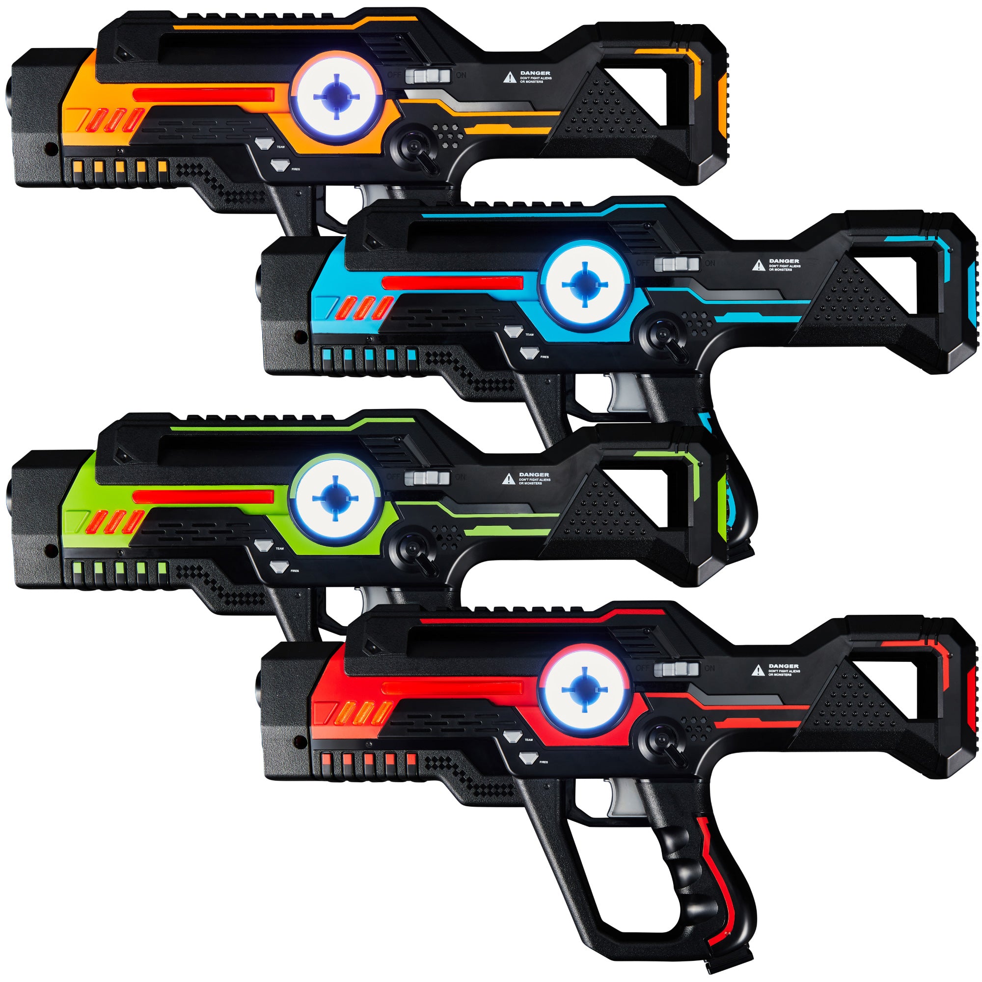 Best Choice Products Set of 4 Rechargeable Laser Tag Blasters, No Vests  Needed w/ Docking Station, 4 Settings