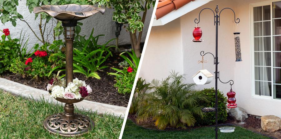 Bird Feeding Station, Bird Bath