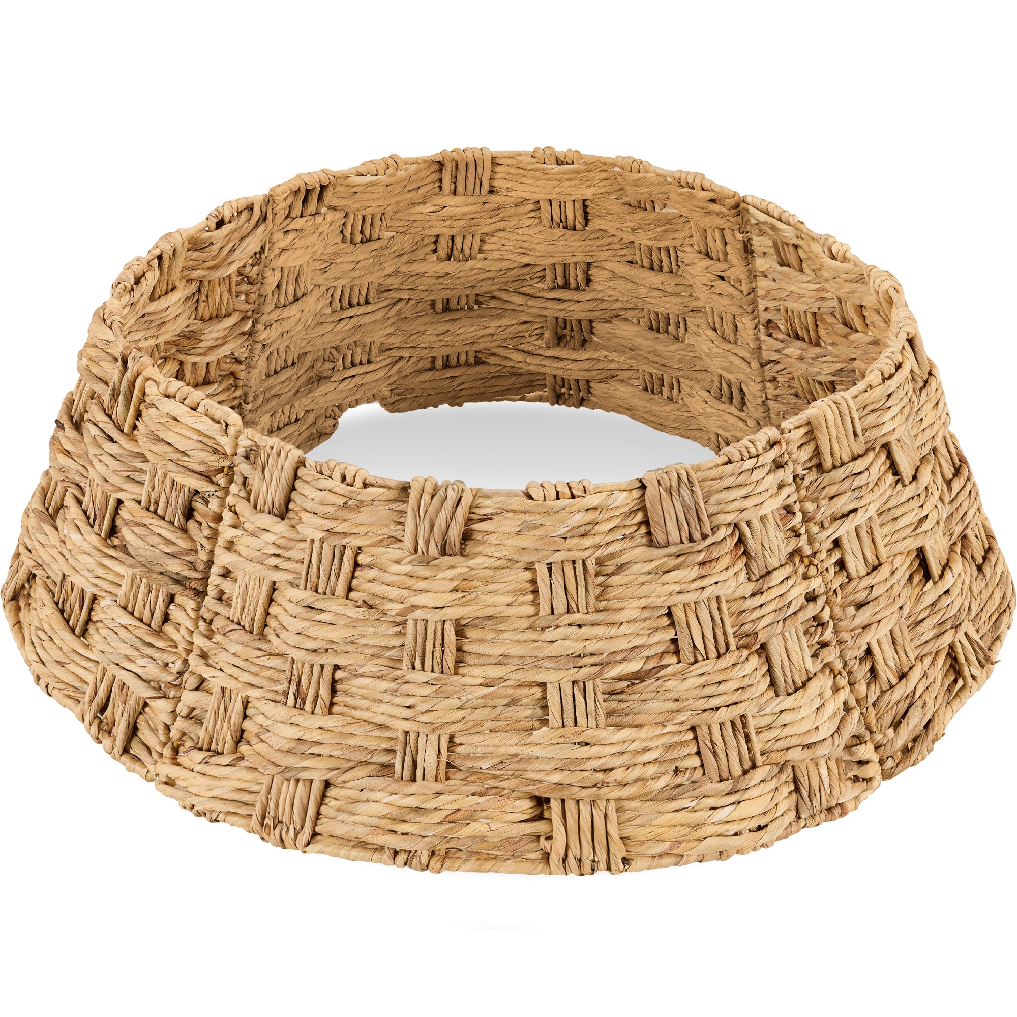 Basket Woven Hyacinth Christmas Holiday Tree Collar - 36in