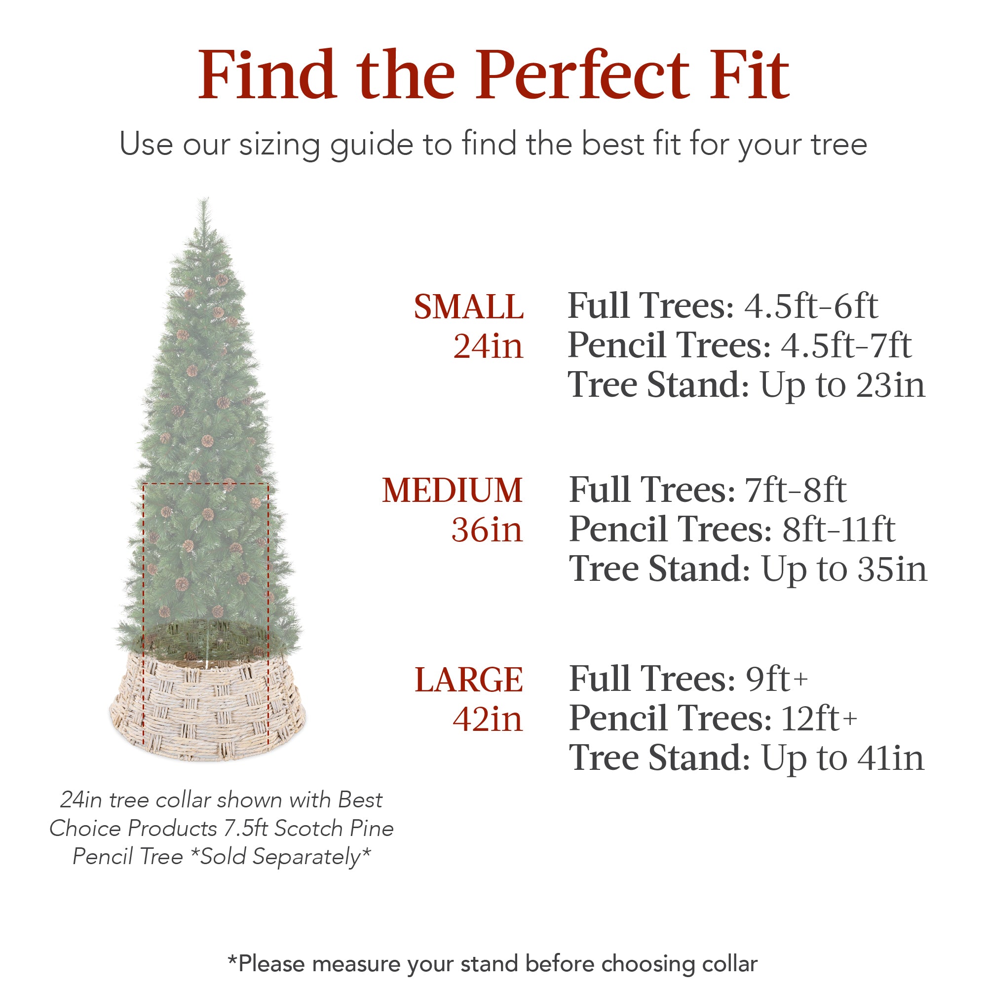 Basket Woven Hyacinth Christmas Holiday Tree Collar - 42in