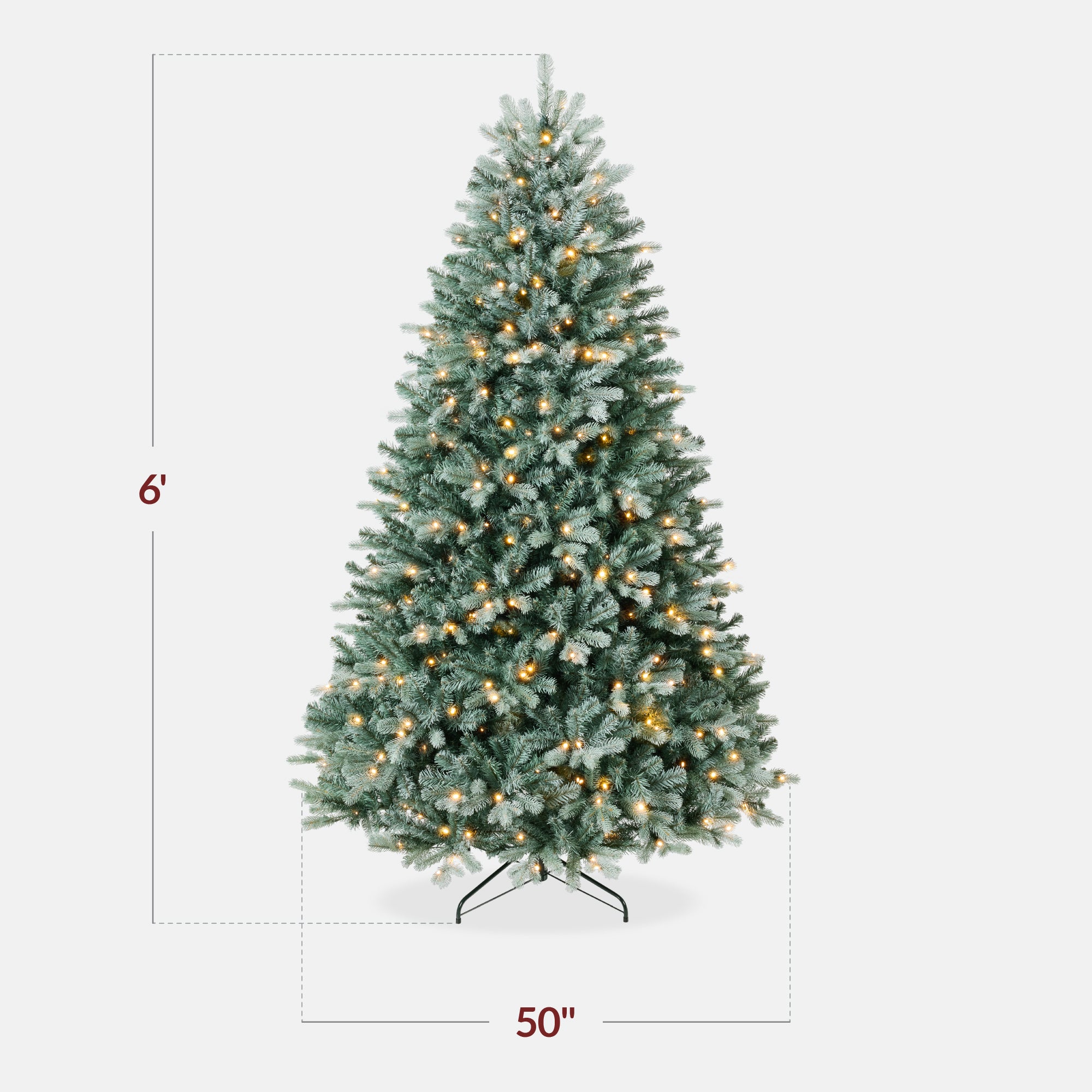 ブルーツリー Pre-Lit Artificial Blue Spruce Christmas Tree, w/ Twinkling 2-in-1