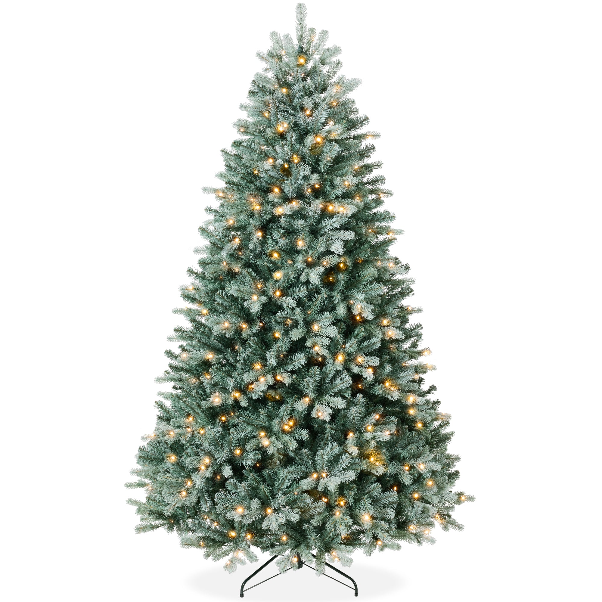 Pre-Lit Artificial Blue Spruce Christmas Tree, w/ Twinkling 2-in-1 LEDs