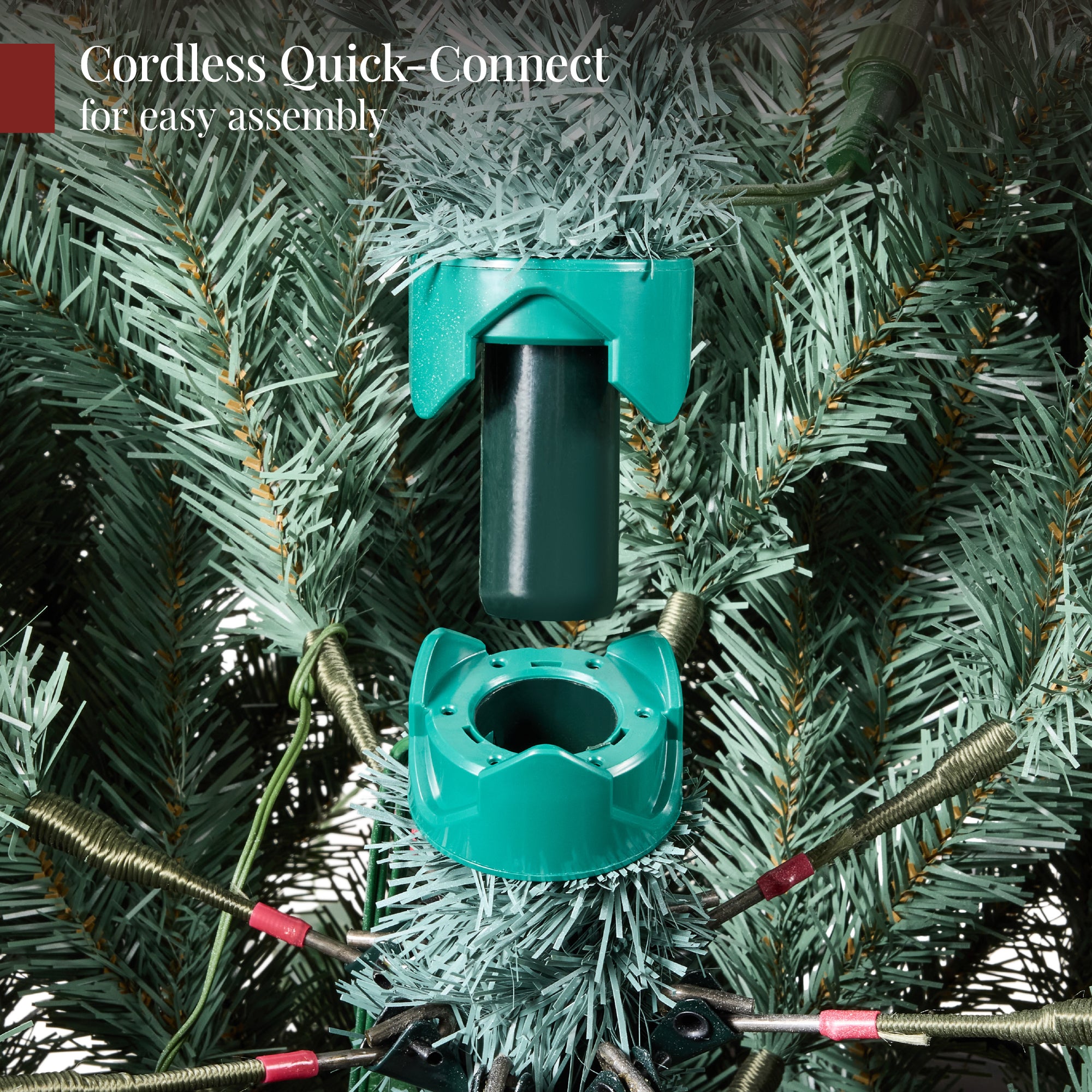 Pre-Lit Artificial Blue Spruce Christmas Tree, w/ Twinkling 2-in-1