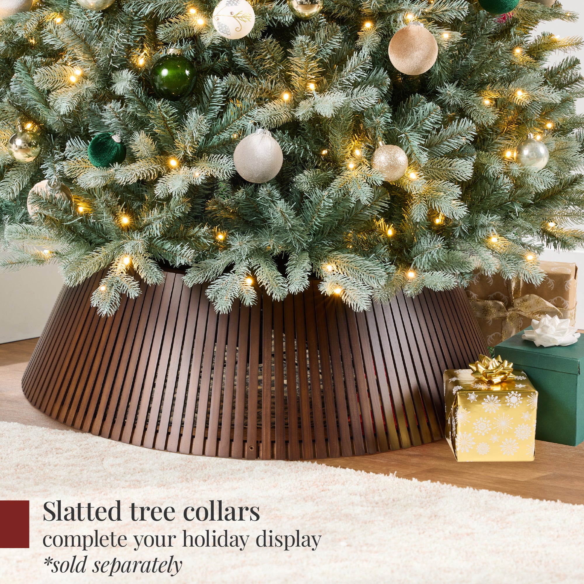 Pre-Lit Artificial Blue Spruce Christmas Tree, w/ Twinkling 2-in-1