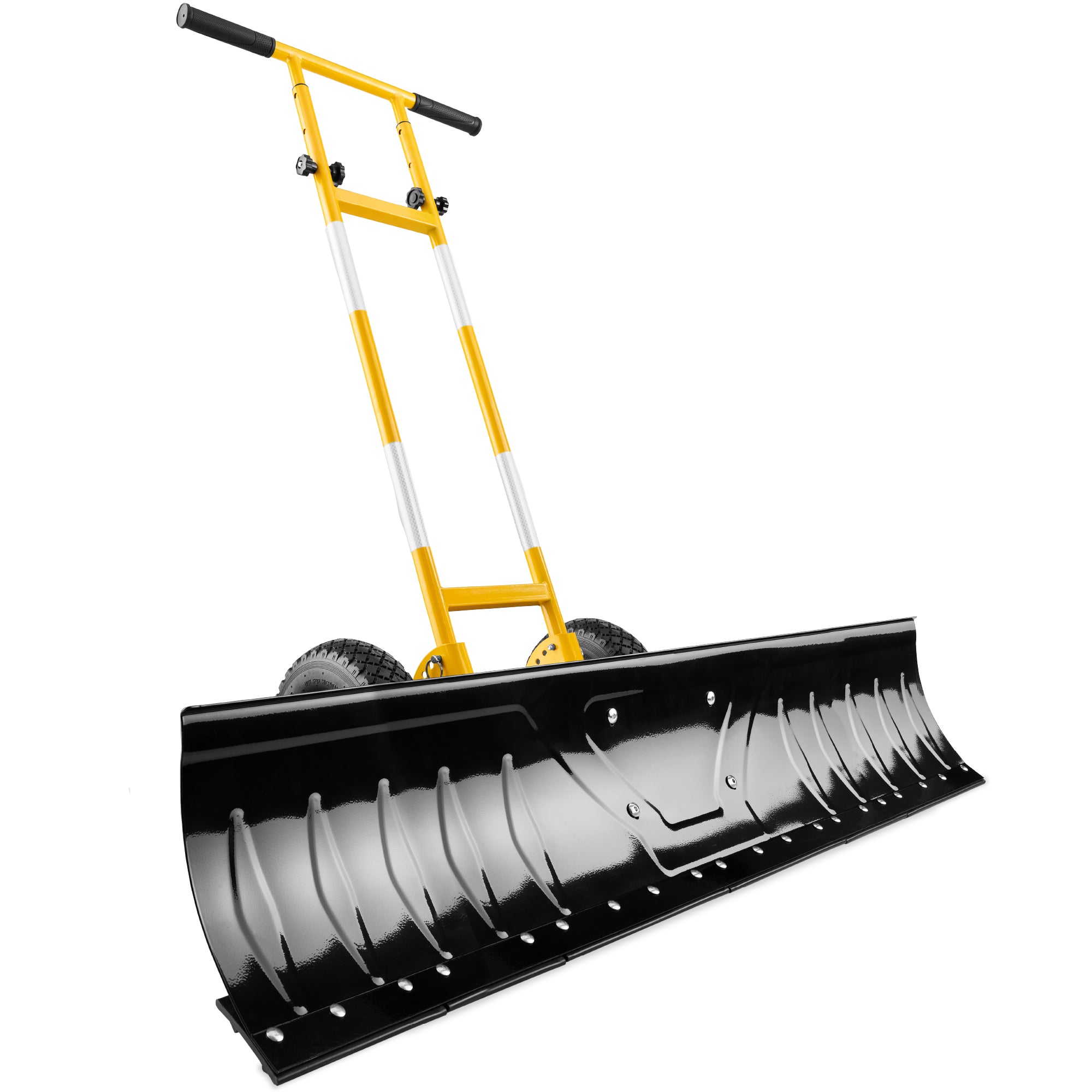 2-Wheel Snow Pusher w/ Adjustable Handle, Reflective Tape - 48in