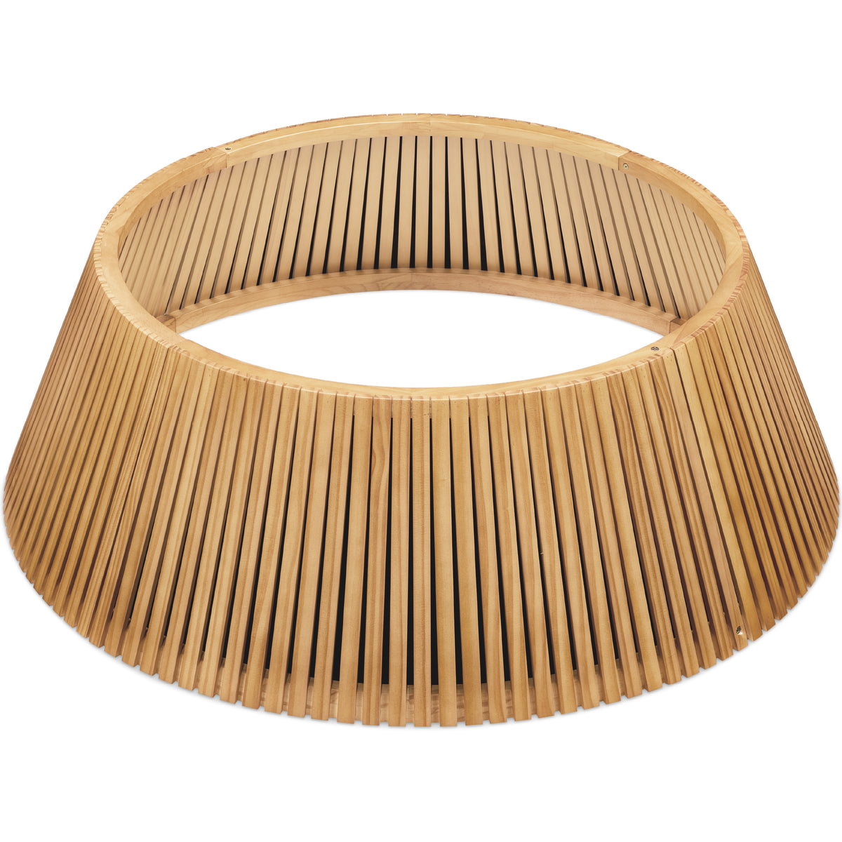 Christmas Tree Collar, Solid Wood Slatted Tree Skirt Holiday Accessory