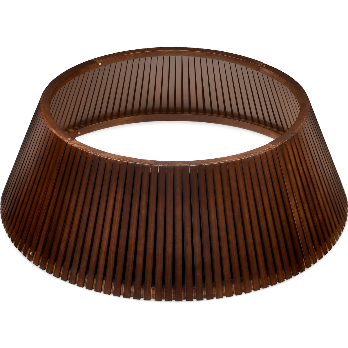 Christmas Tree Collar, Solid Wood Slatted Tree Skirt Holiday Accessory