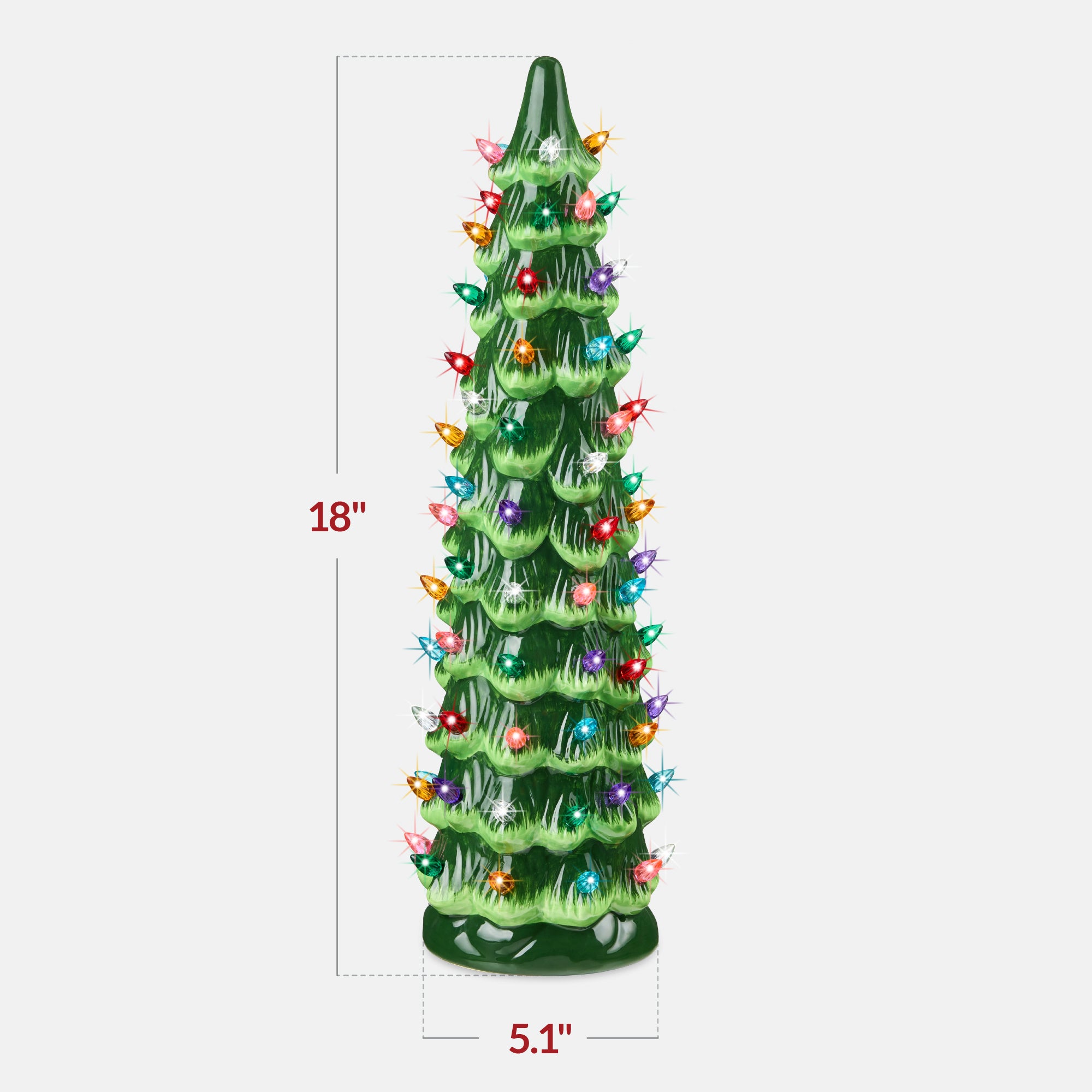 18in Ceramic Christmas Tree - Thumbnail 3