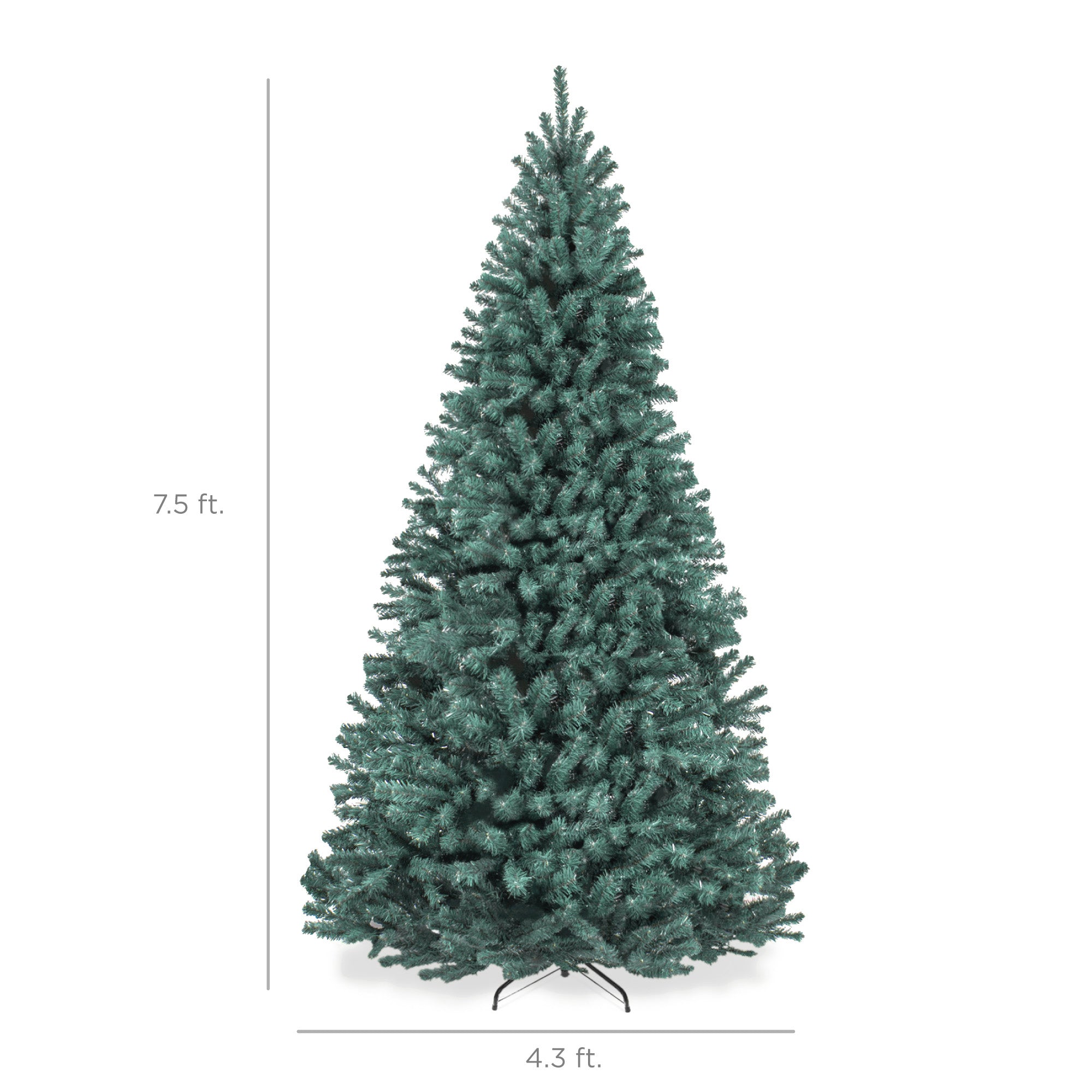 Unlit Artificial Blue Spruce Christmas Tree, w/Easy Assembly