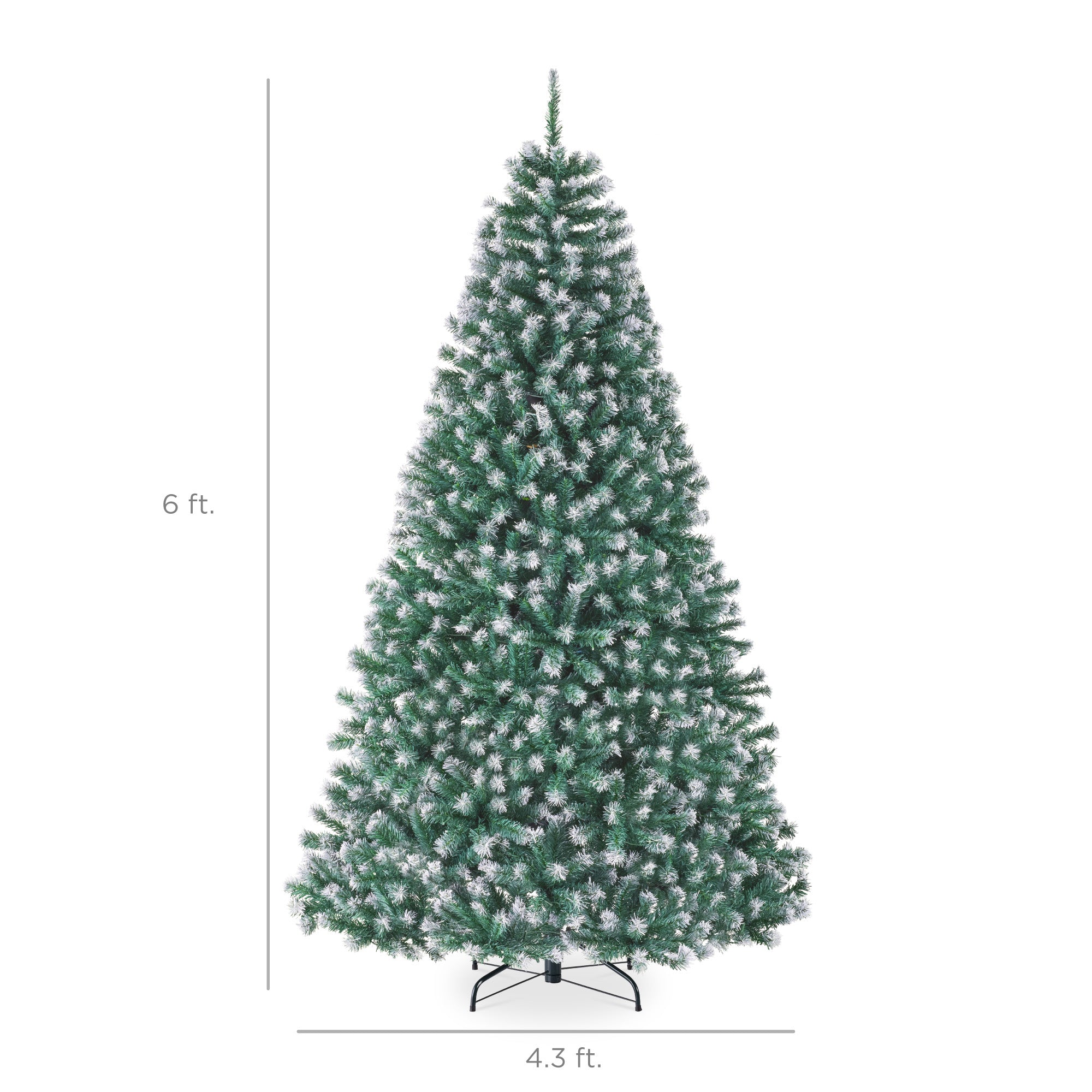 Unlit Frosted Artificial Blue Spruce Christmas Tree, w/Easy Assembly