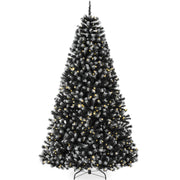 Pre-Lit Frosted Artificial Black Spruce Christmas Tree, w/Easy Assembly
