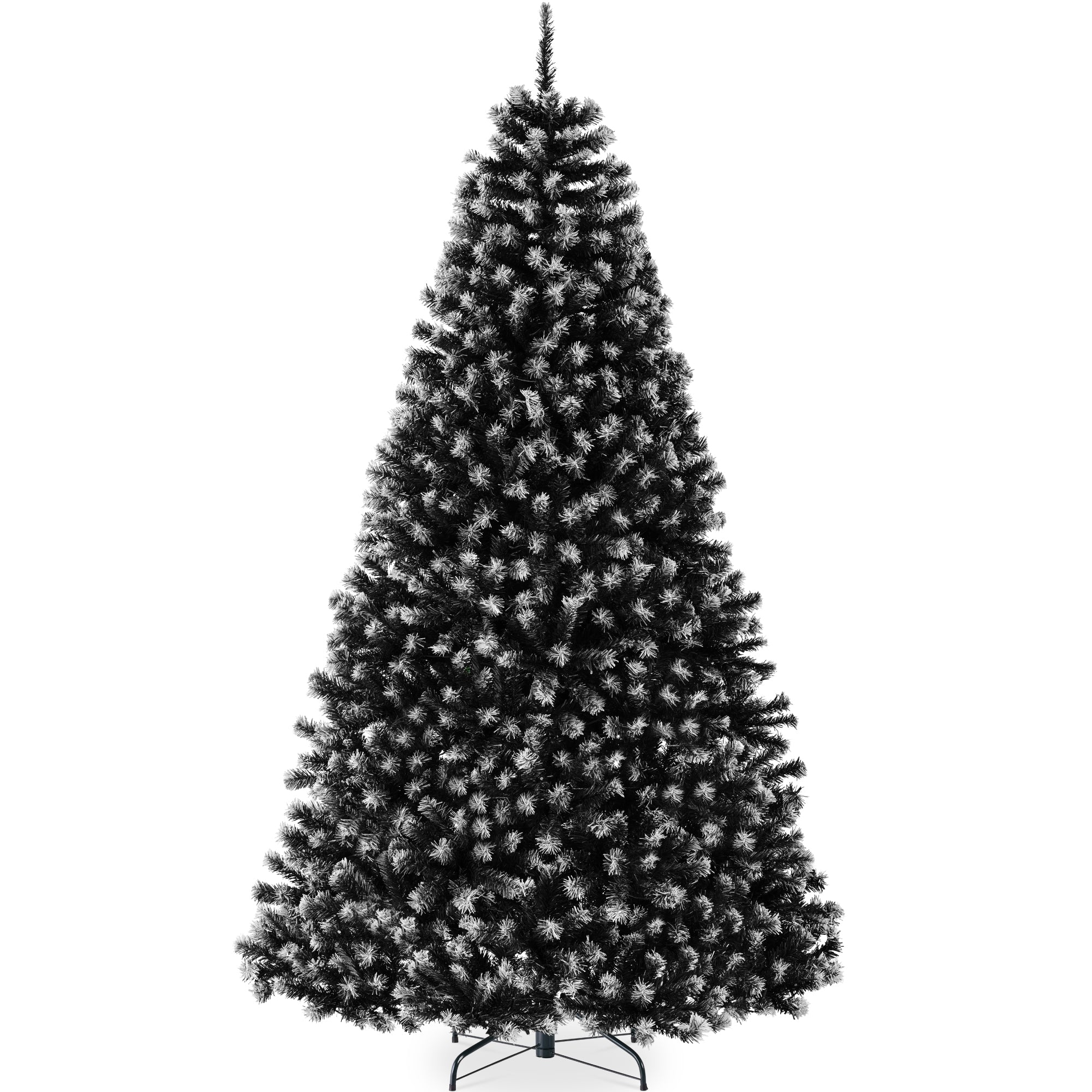 Unlit Frosted Artificial Black Spruce Christmas Tree, w/Easy Assembly