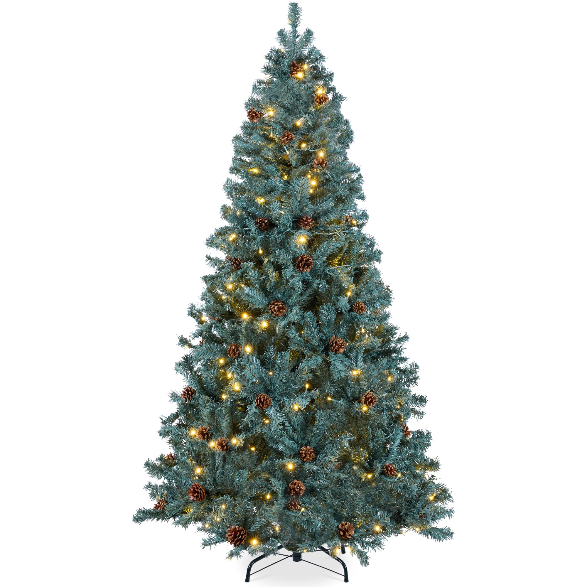 Pre-Lit Pre-Decorated Christmas Tree w/ Pinecones - Thumbnail 5