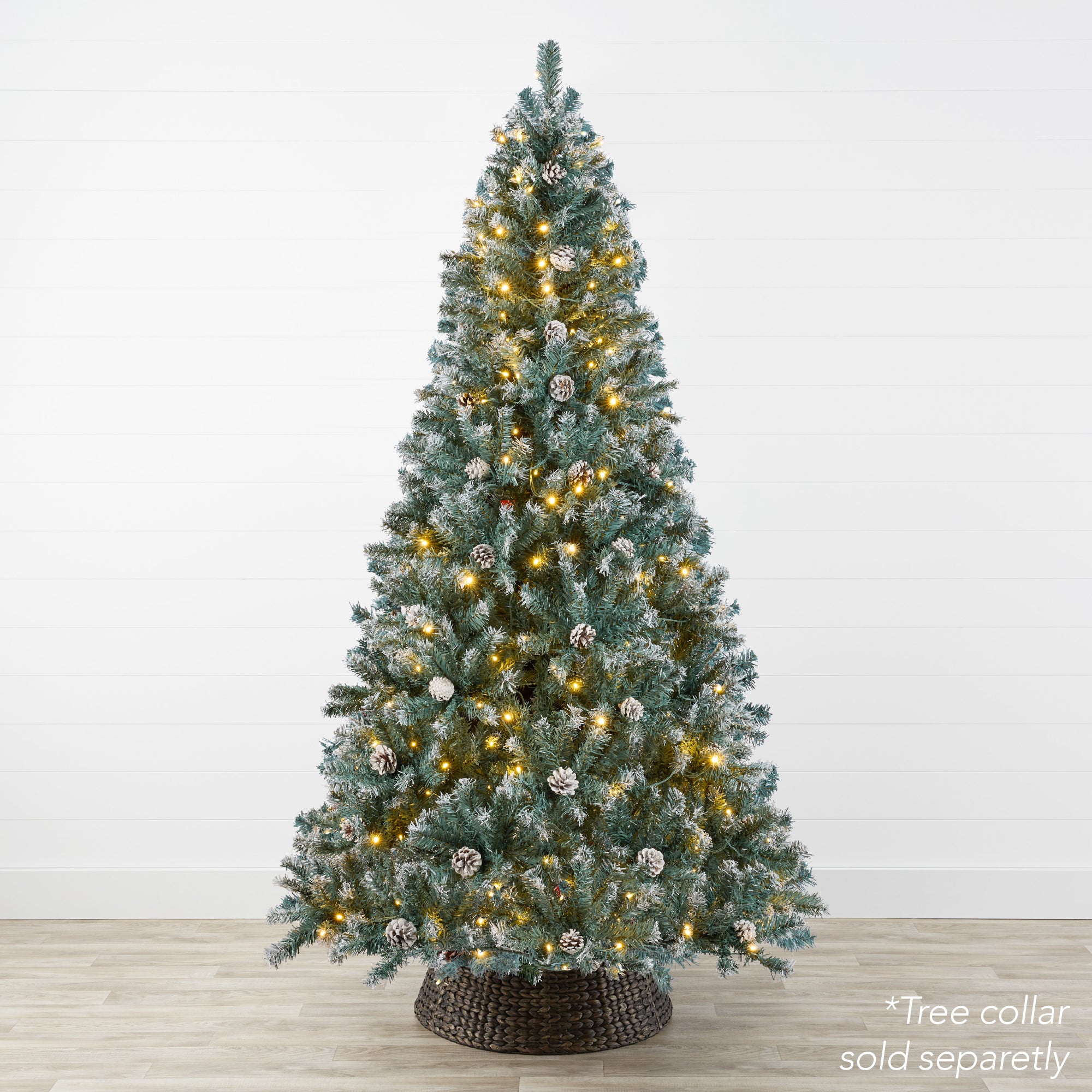 Pre-Decorated Christmas Tree w/ Pinecones, Flocked Branch Tips - Thumbnail 3