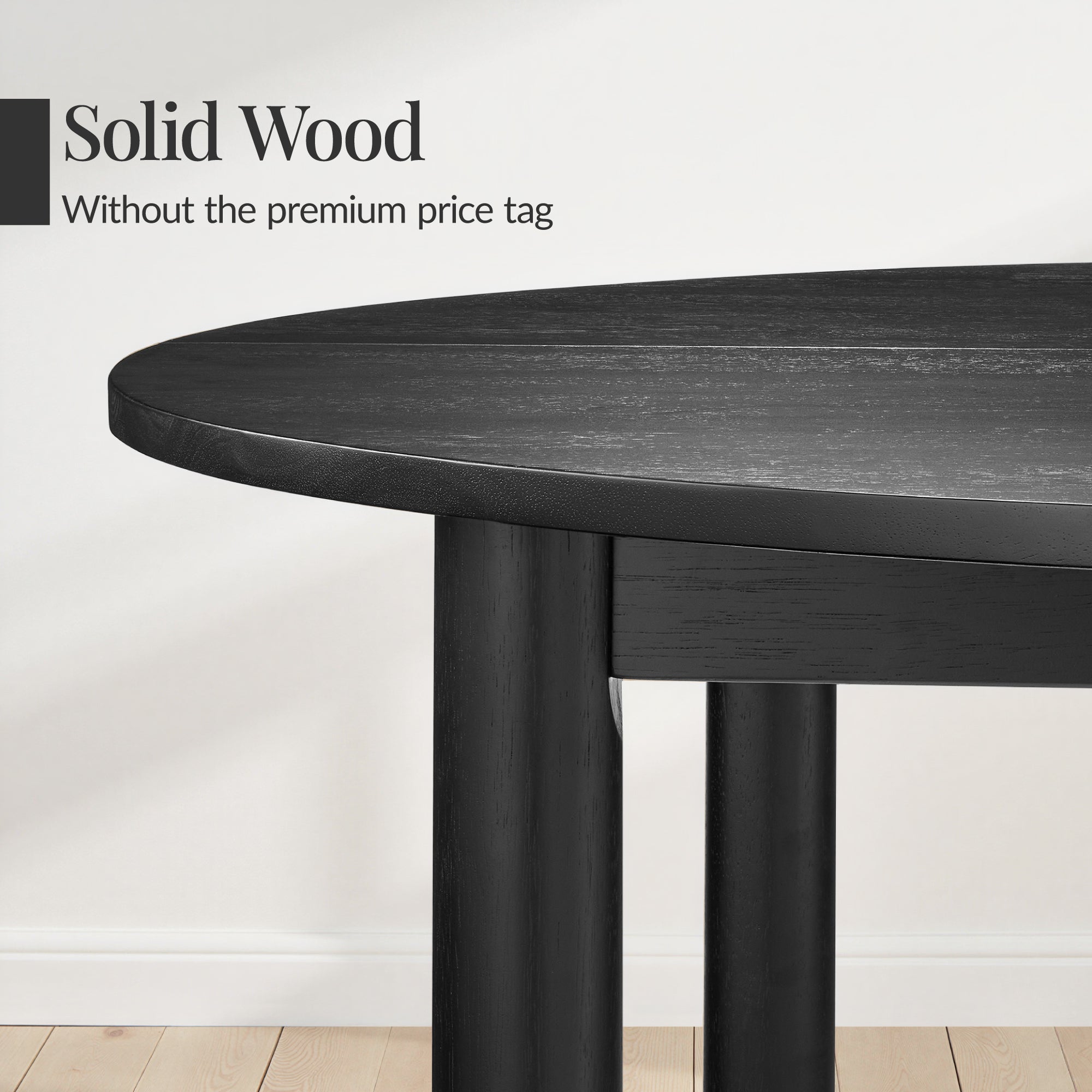 47in Round Solid Wood Dining Table - Thumbnail 2