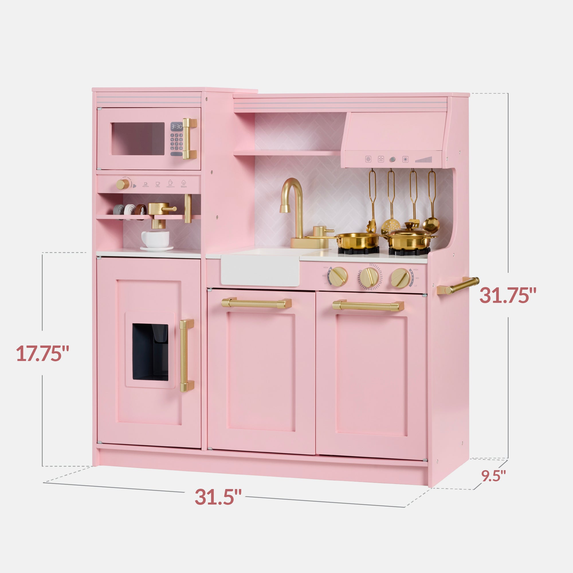 Pretend Play Kitchen with Espresso Machine