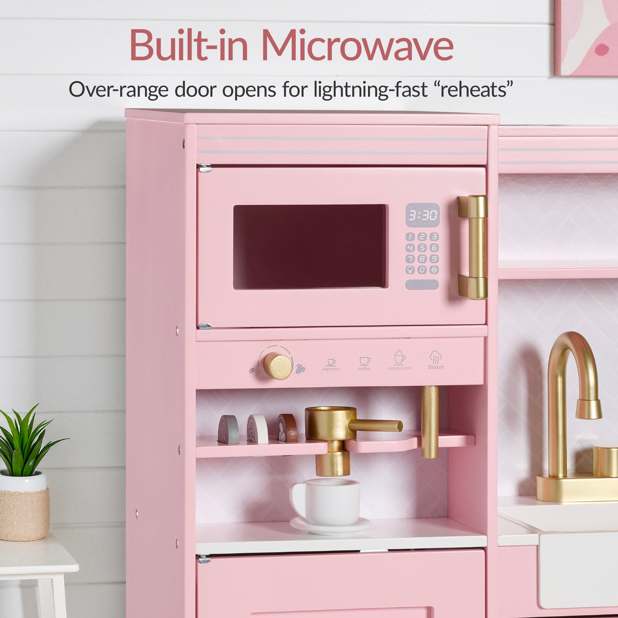 Pretend Play Kitchen with Espresso Machine