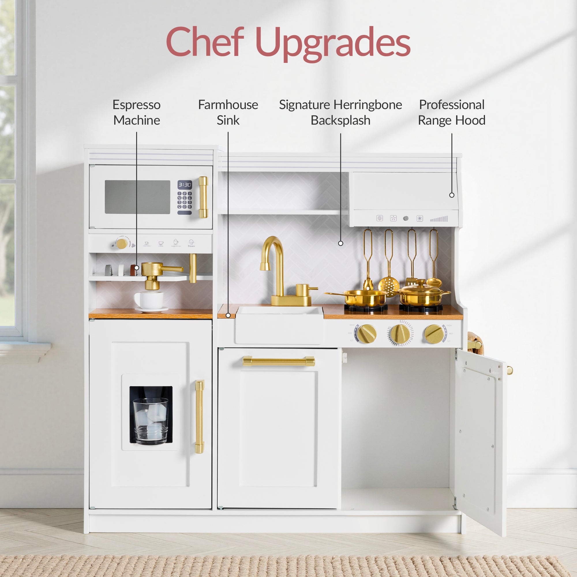 Pretend Play Kitchen with Espresso Machine