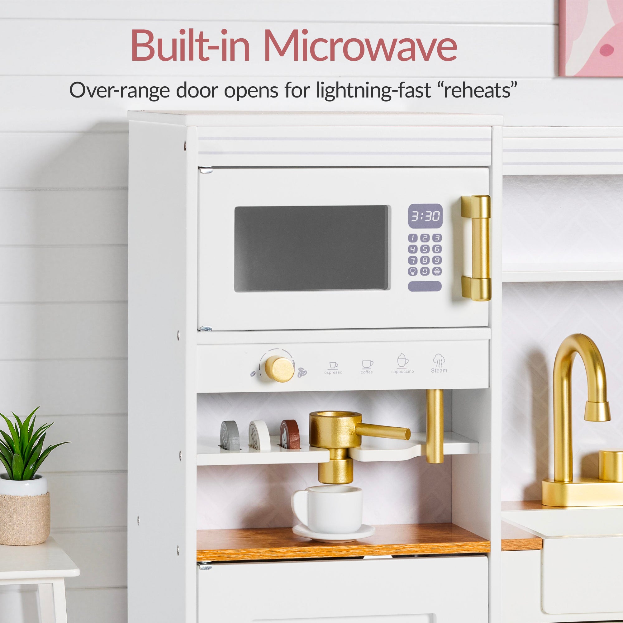 Pretend Play Kitchen with Espresso Machine