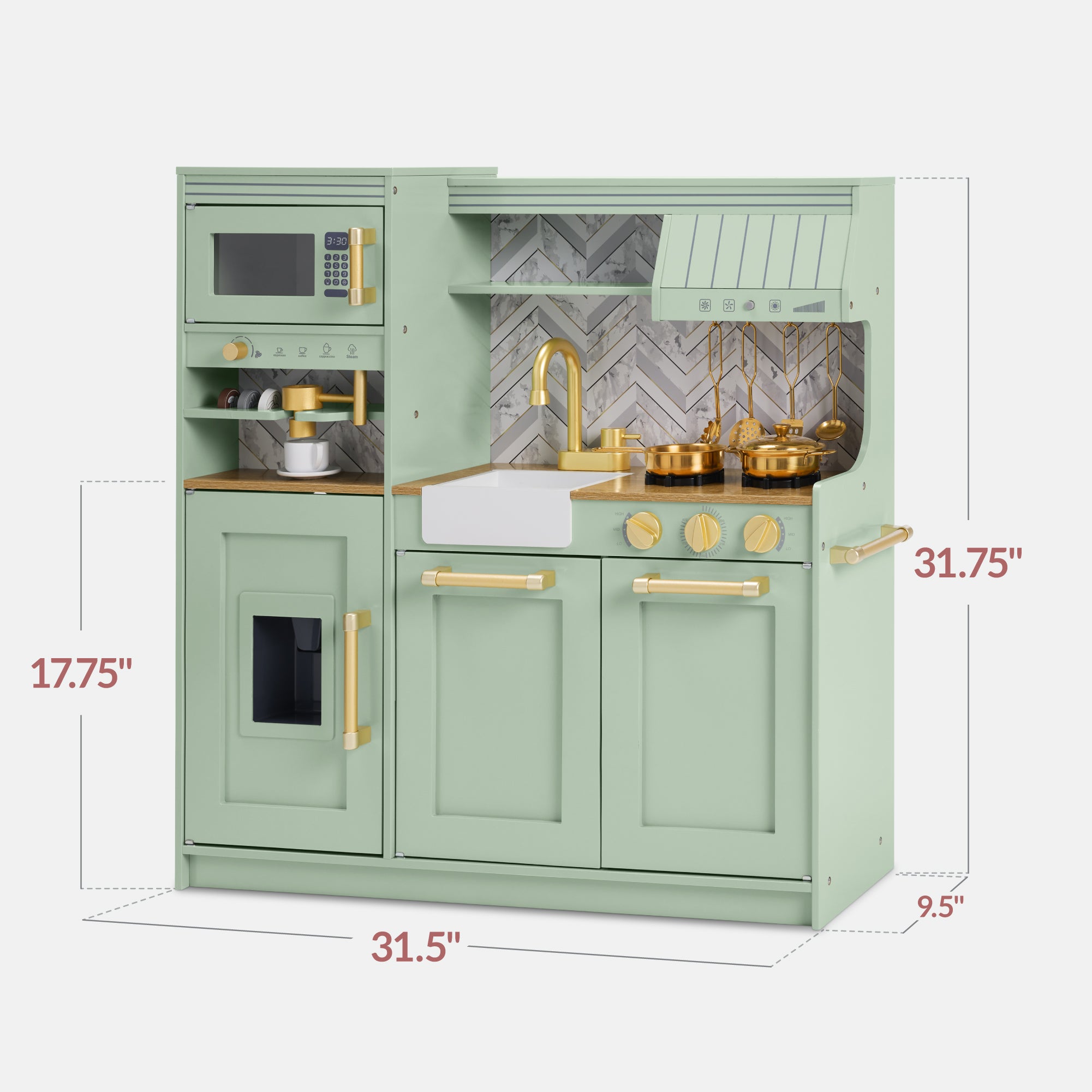 Pretend Play Kitchen with Espresso Machine