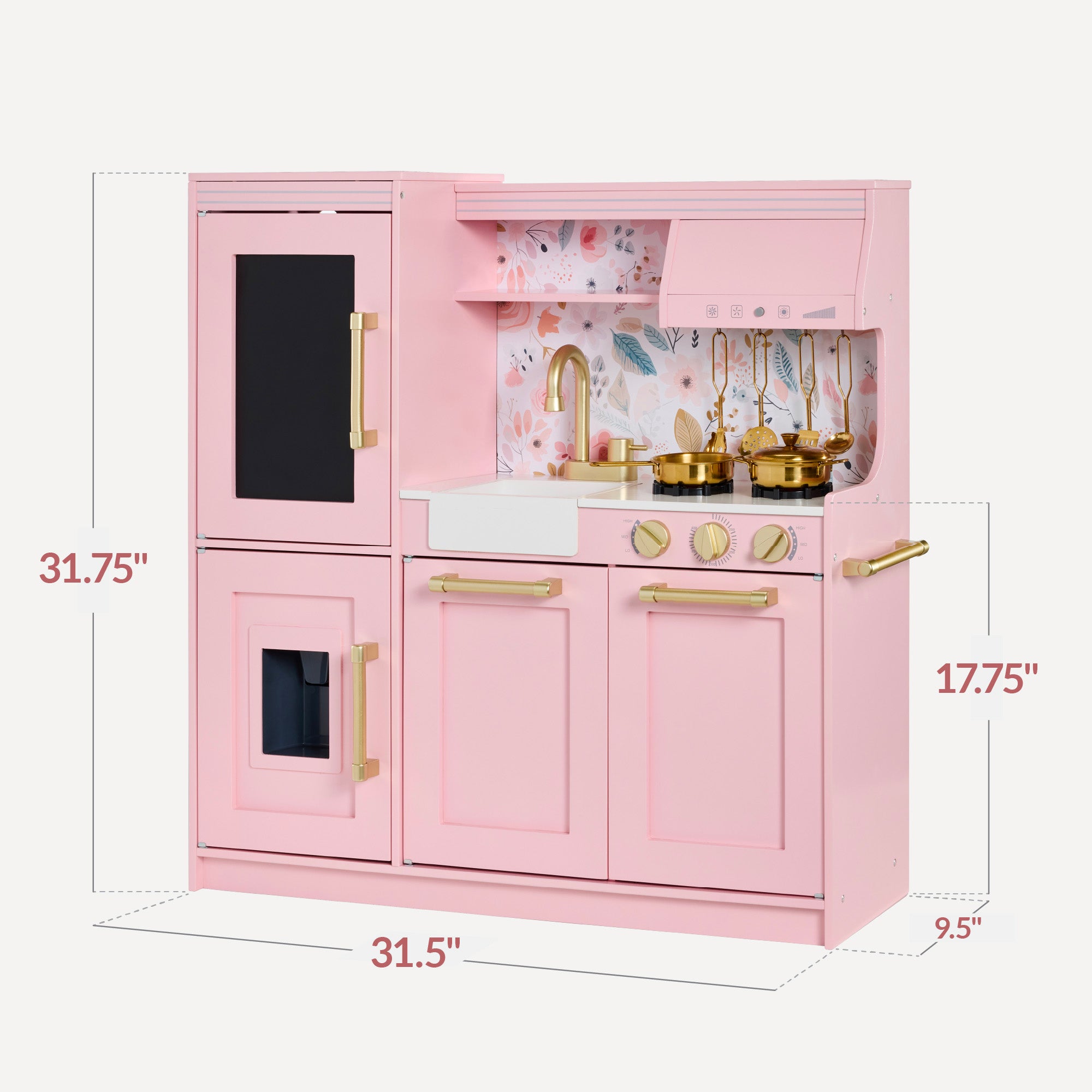 Pretend Play Kitchen with Framed Chalkboard – Best Choice Products