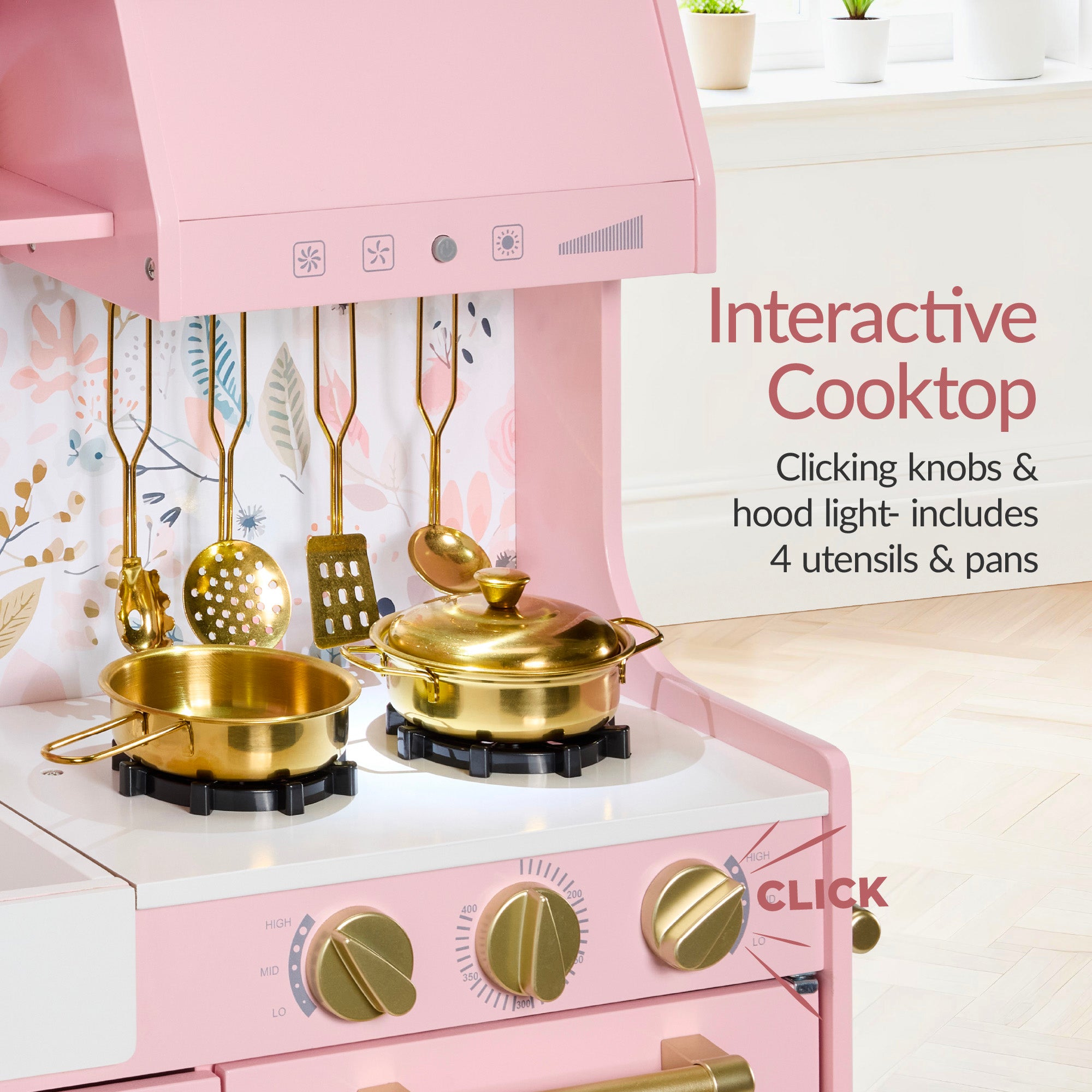 Pretend Play Kitchen with Framed Chalkboard