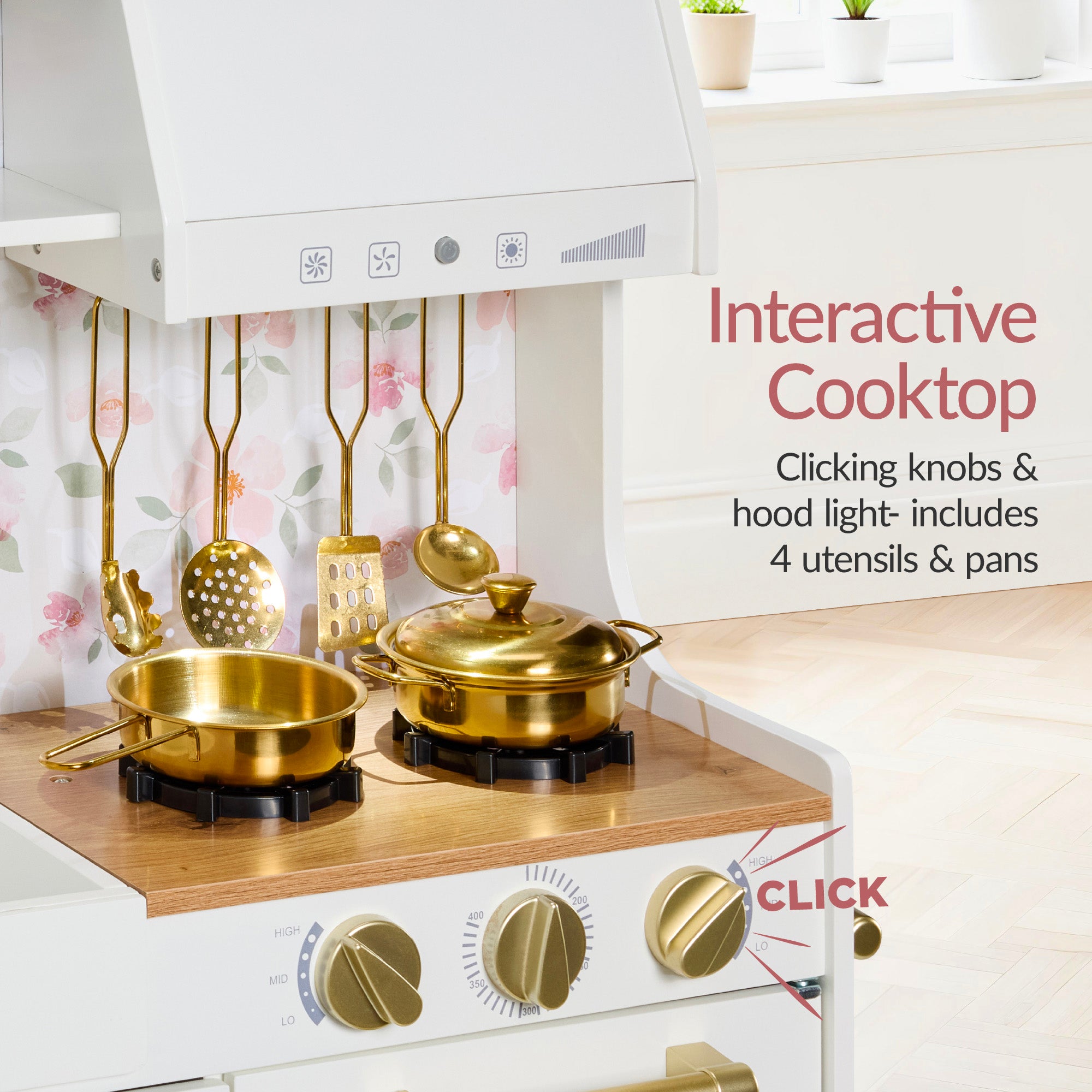 Pretend Play Kitchen with Framed Chalkboard