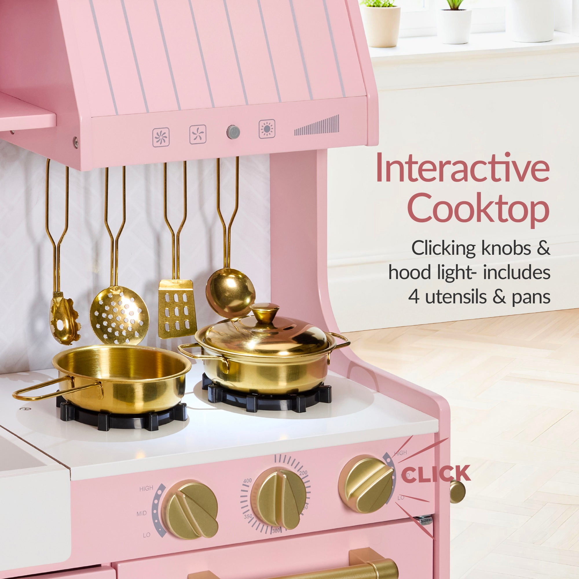 Pretend Play Kitchen with Framed Chalkboard
