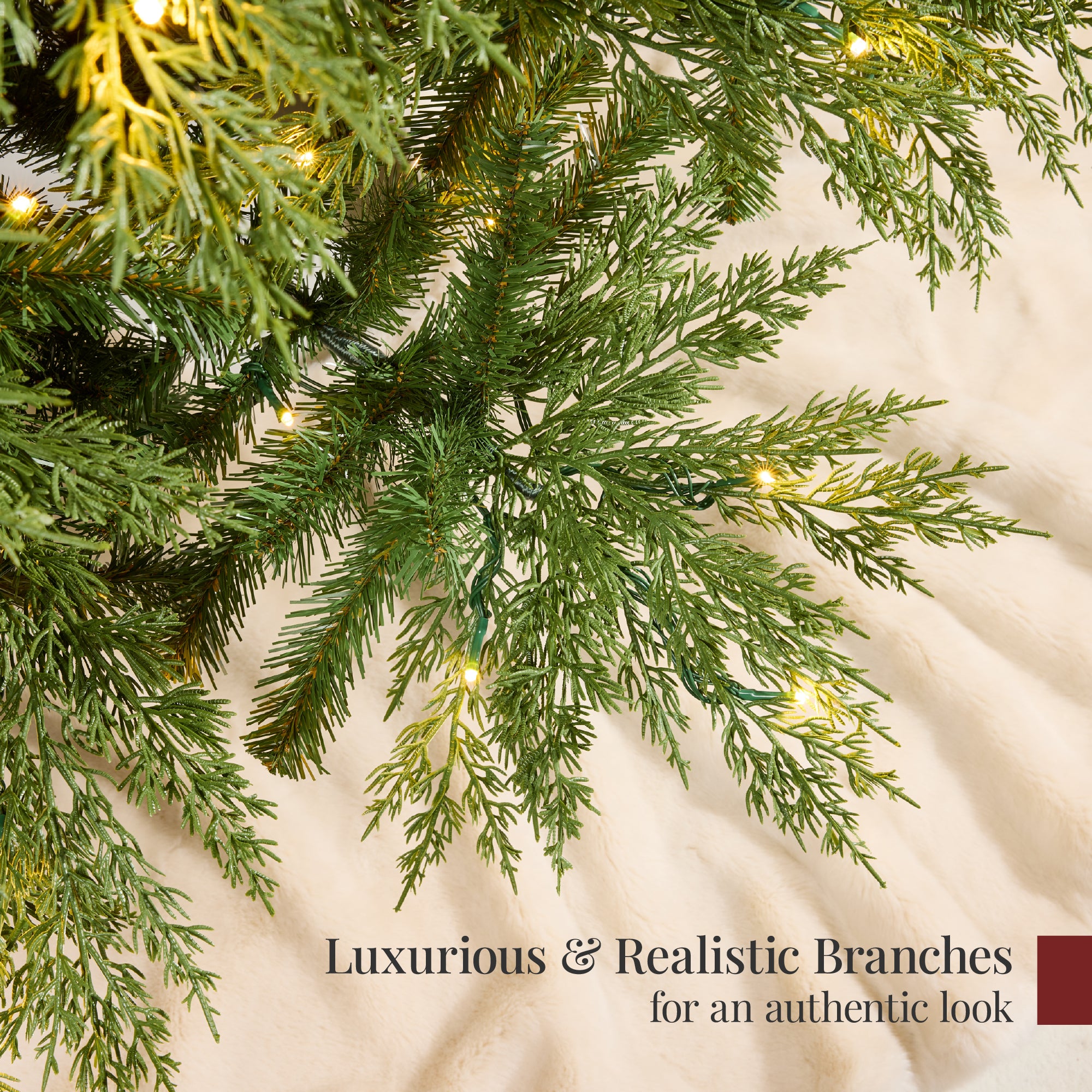 Pre-Lit Cedar Cypress Christmas Tree w/ Twinkling Lights – Best