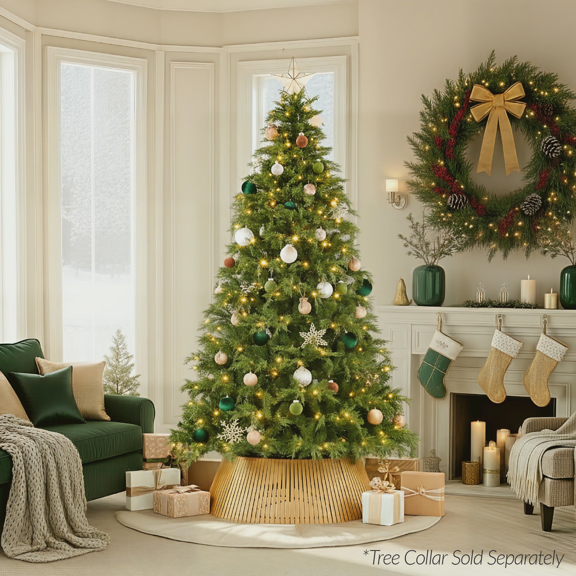 Pre-Lit Cedar Cypress Christmas Tree w/ Twinkling Lights – Best