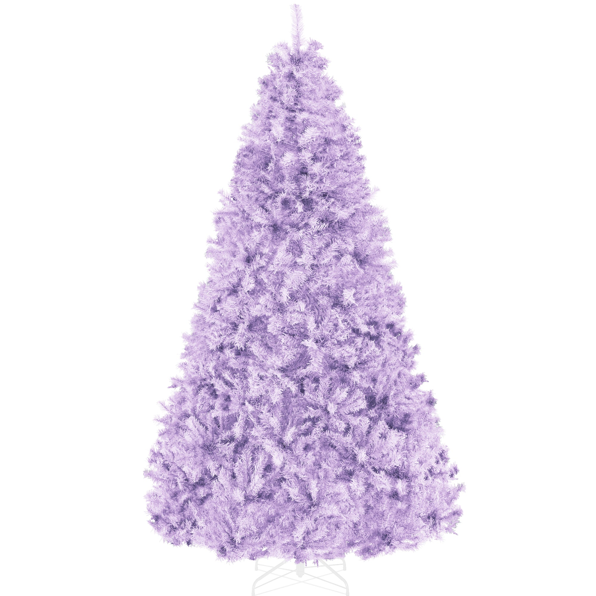 Artificial Lavender Christmas Tree, Unlit Pine Design w/Easy Assembly