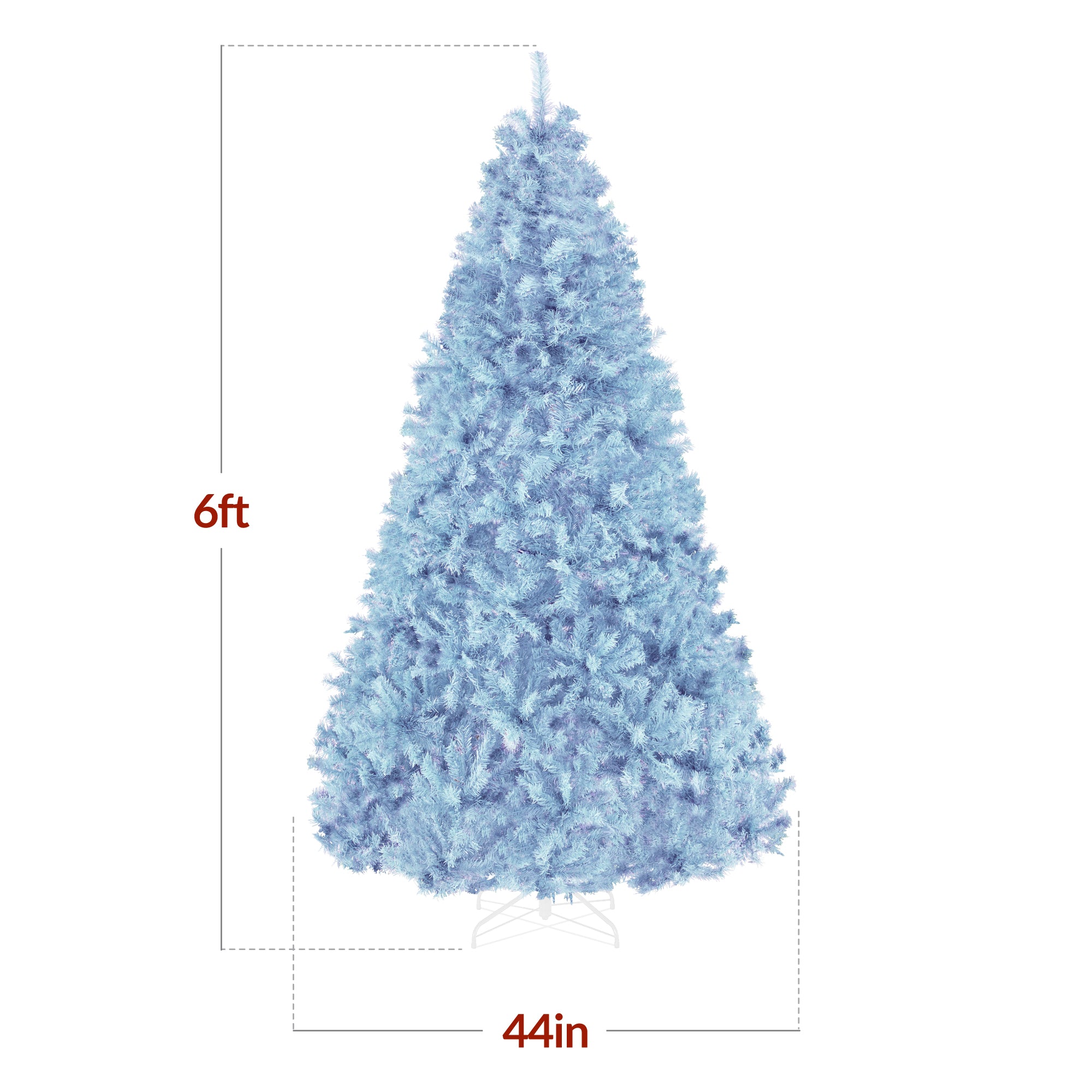 Artificial Baby Blue Christmas Tree, Unlit Pine Design w/Easy