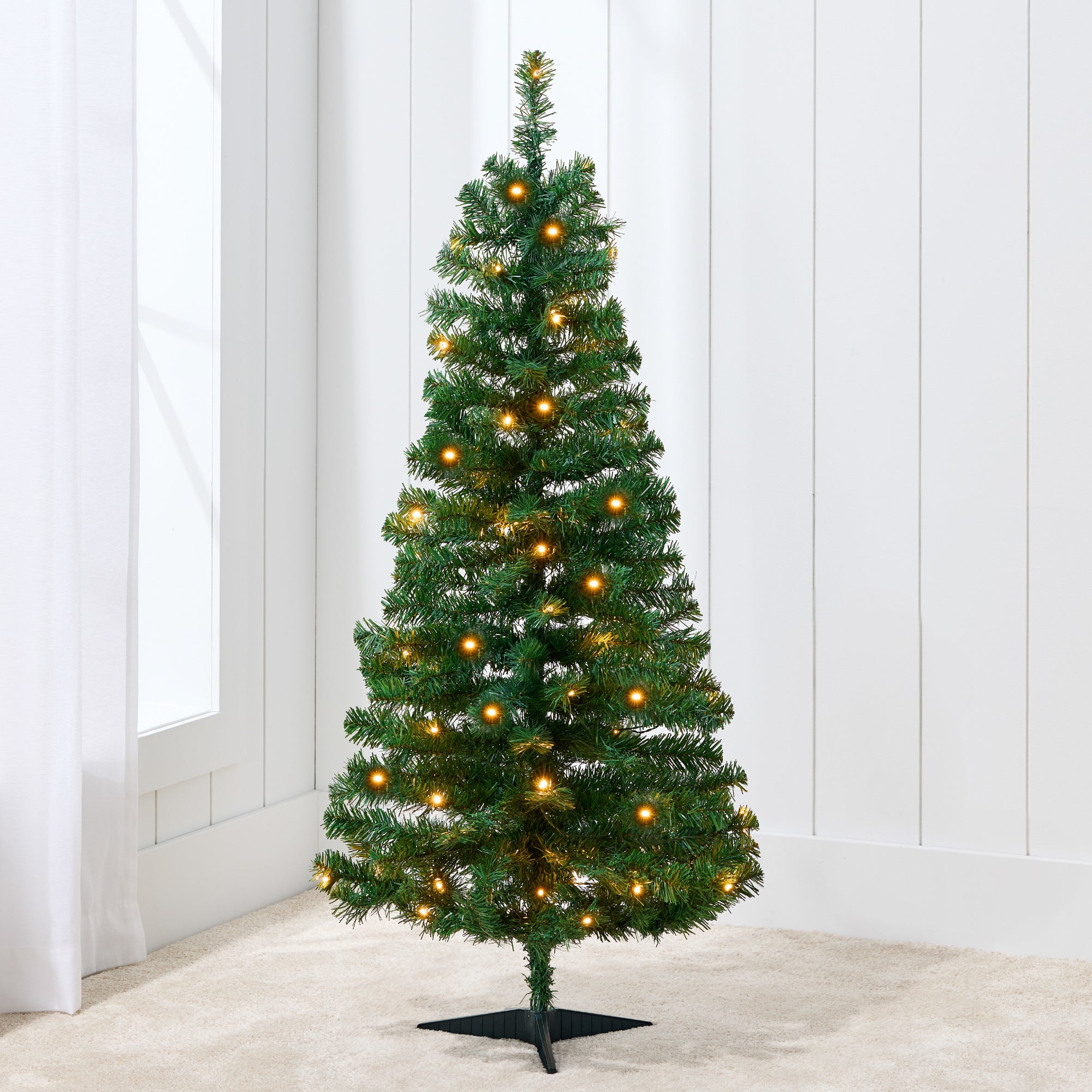 Pre-lit Colorful Mini Spruce Christmas Tree w/ LED Lights - 4ft