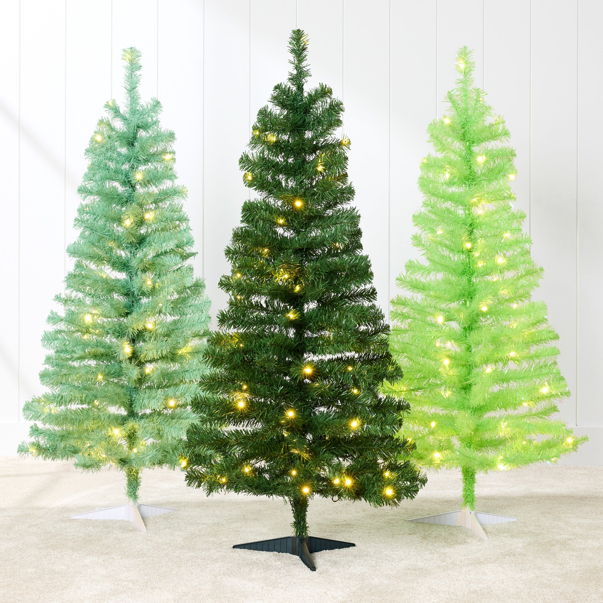 Pre-lit Colorful Mini Spruce Christmas Tree w/ LED Lights - 4ft
