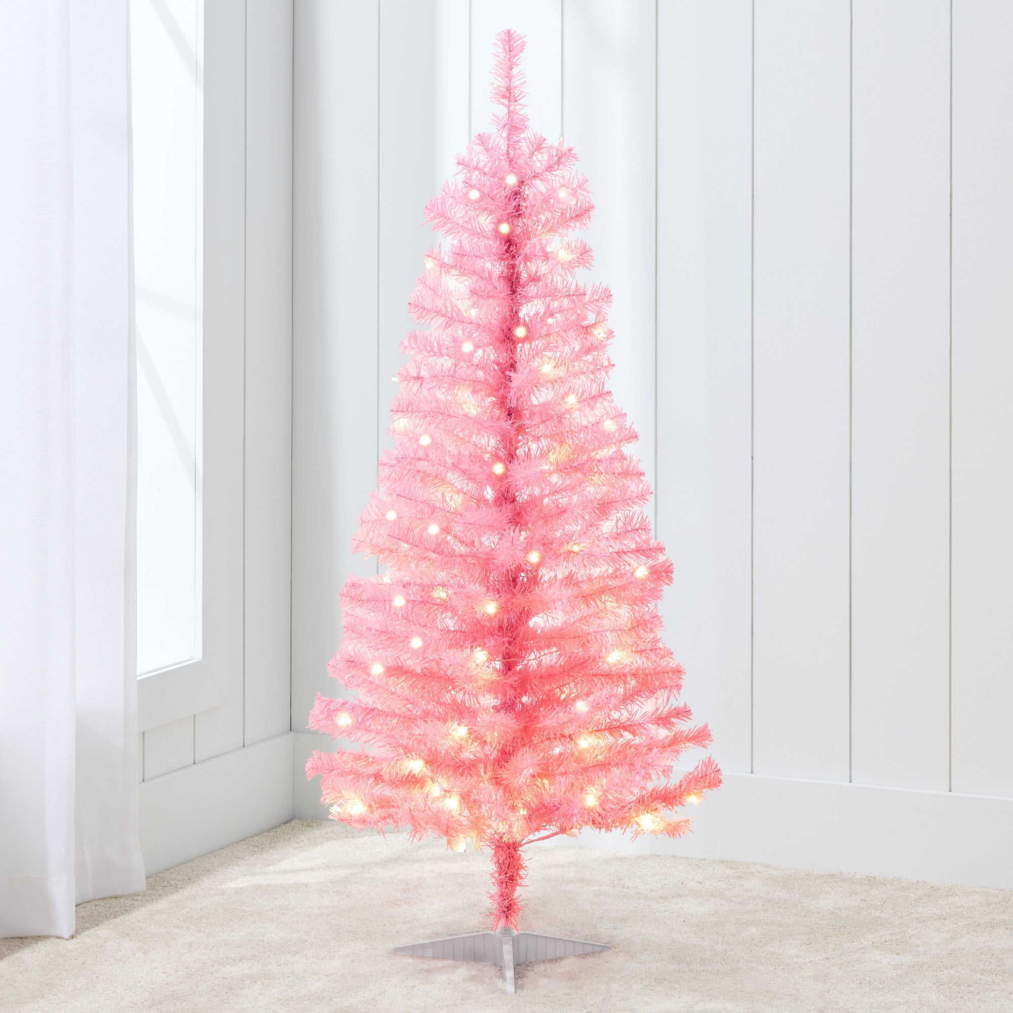 Pre-lit Colorful Mini Spruce Christmas Tree w/ LED Lights - 4ft