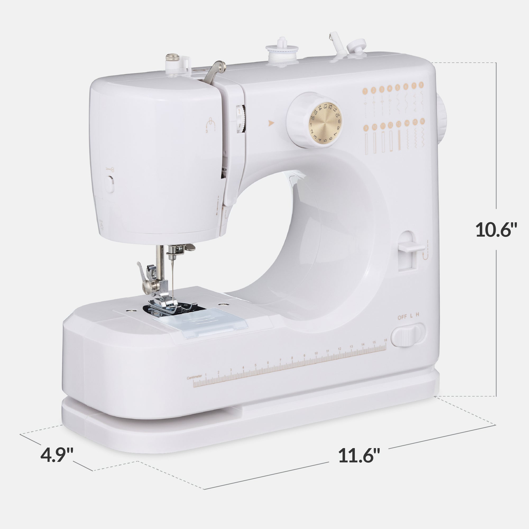 55-Piece Sewing Machine Kit for Beginners w/ 16 Stitch Patterns